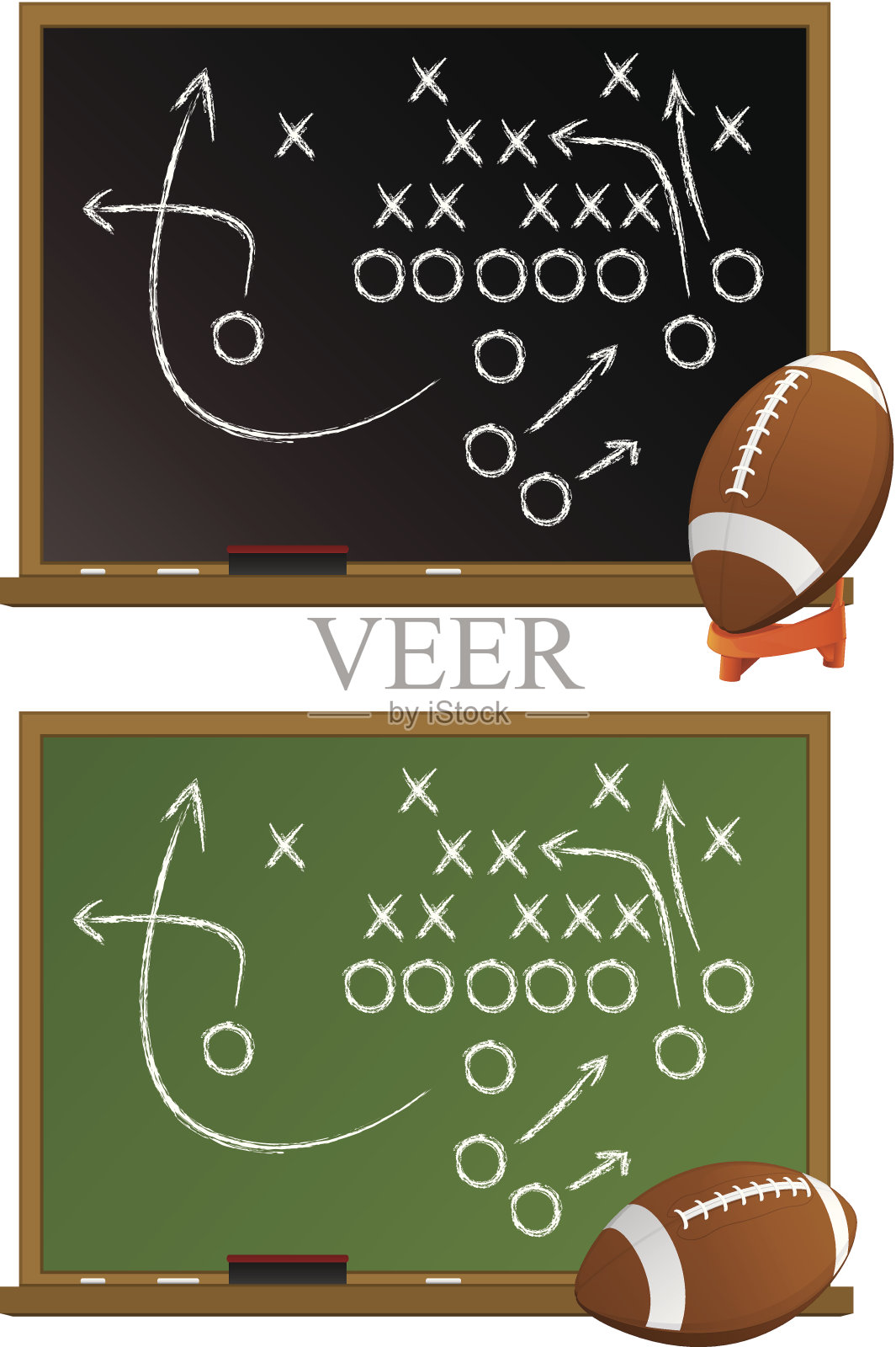足球粉笔板插画图片素材