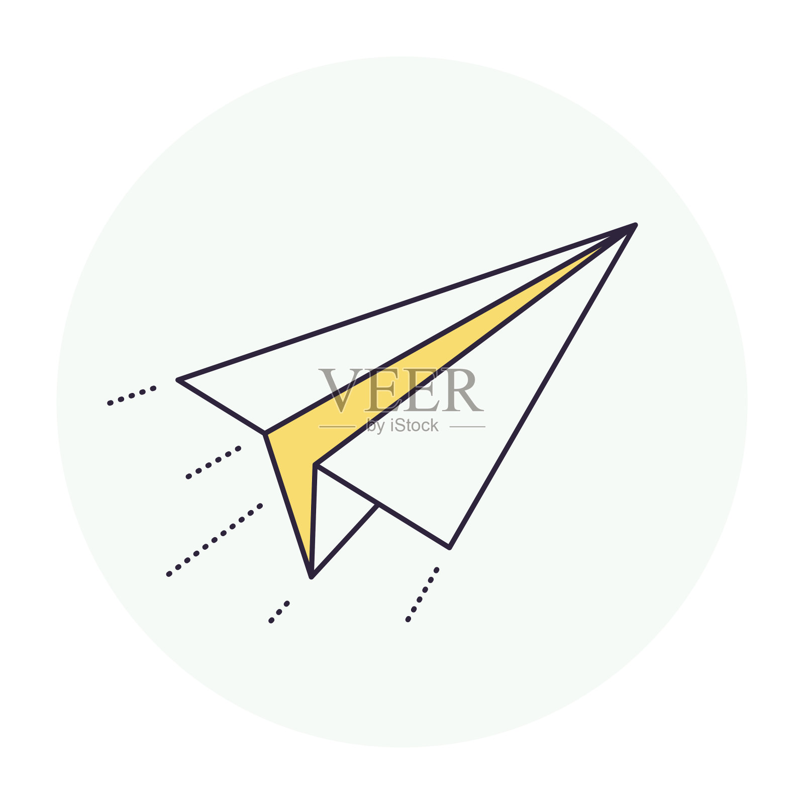 纸飞机的象征设计元素图片