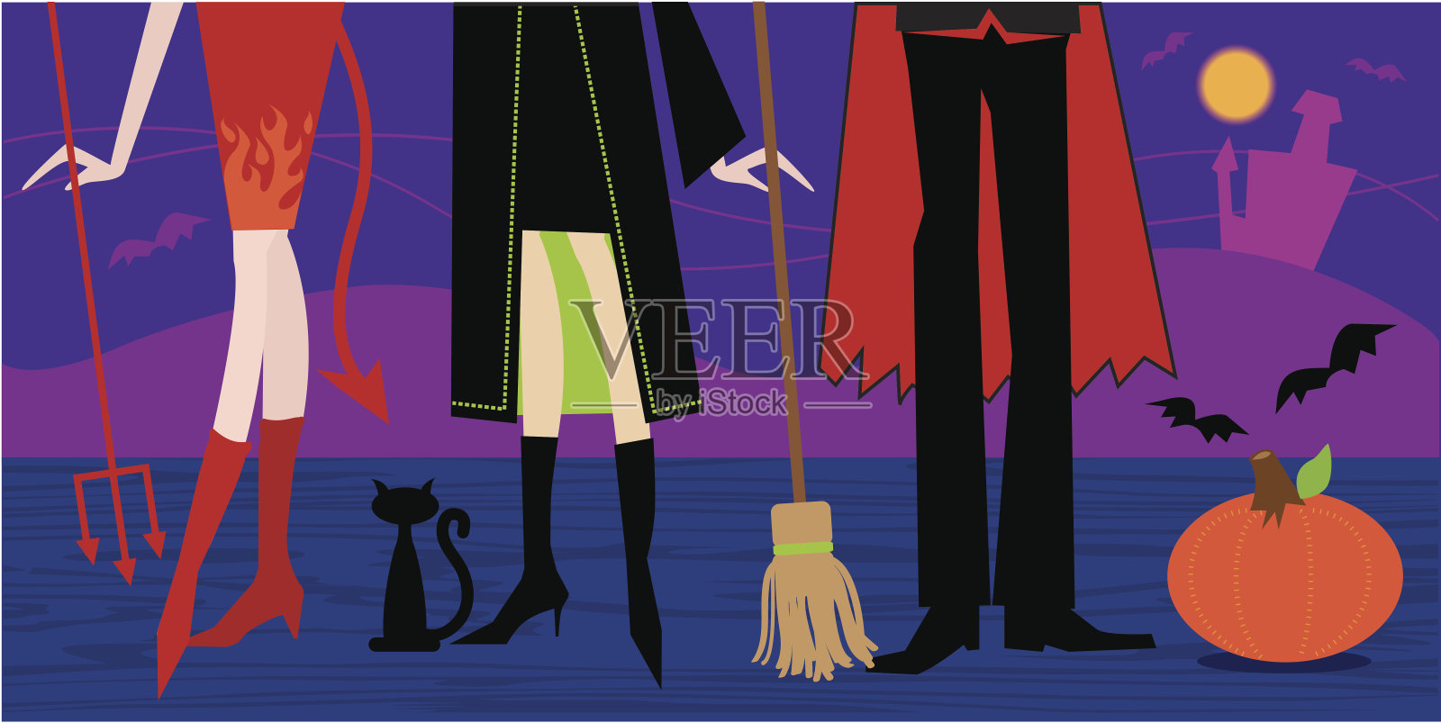 霍洛文党插画图片素材