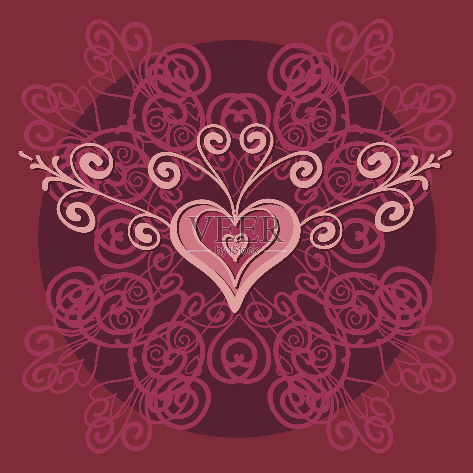 心装饰品-背景插画图片素材