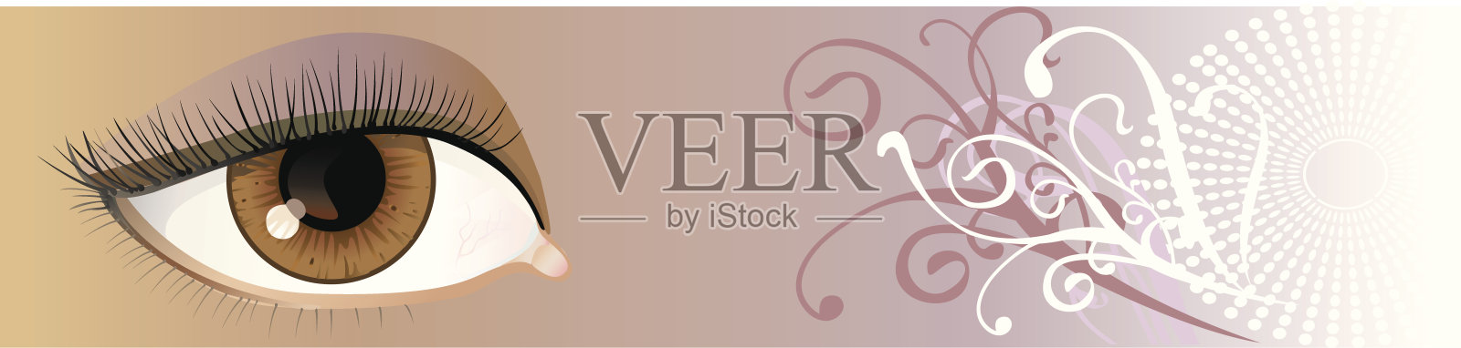 眼睛设计-棕色插画图片素材