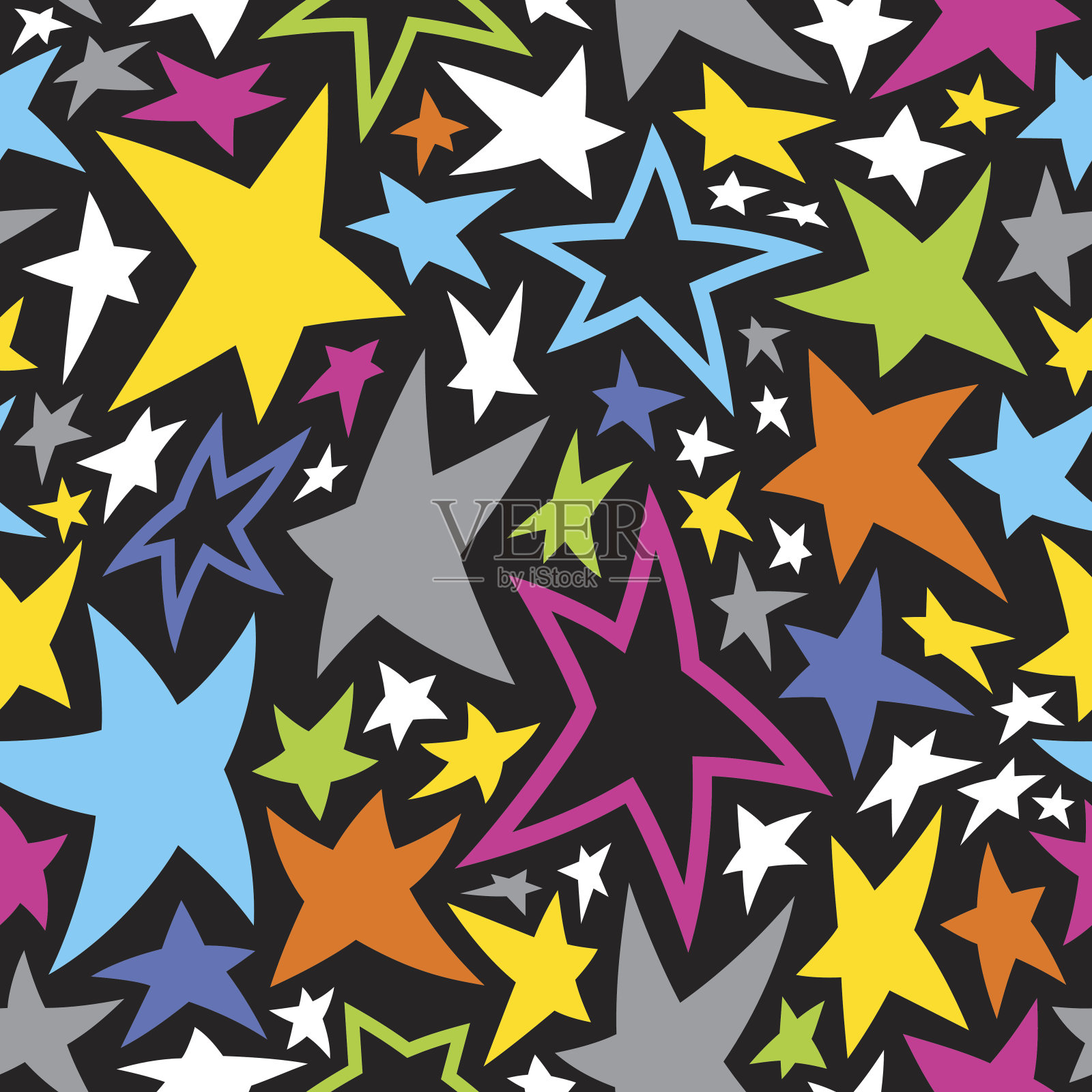 明星无缝模式插画图片素材