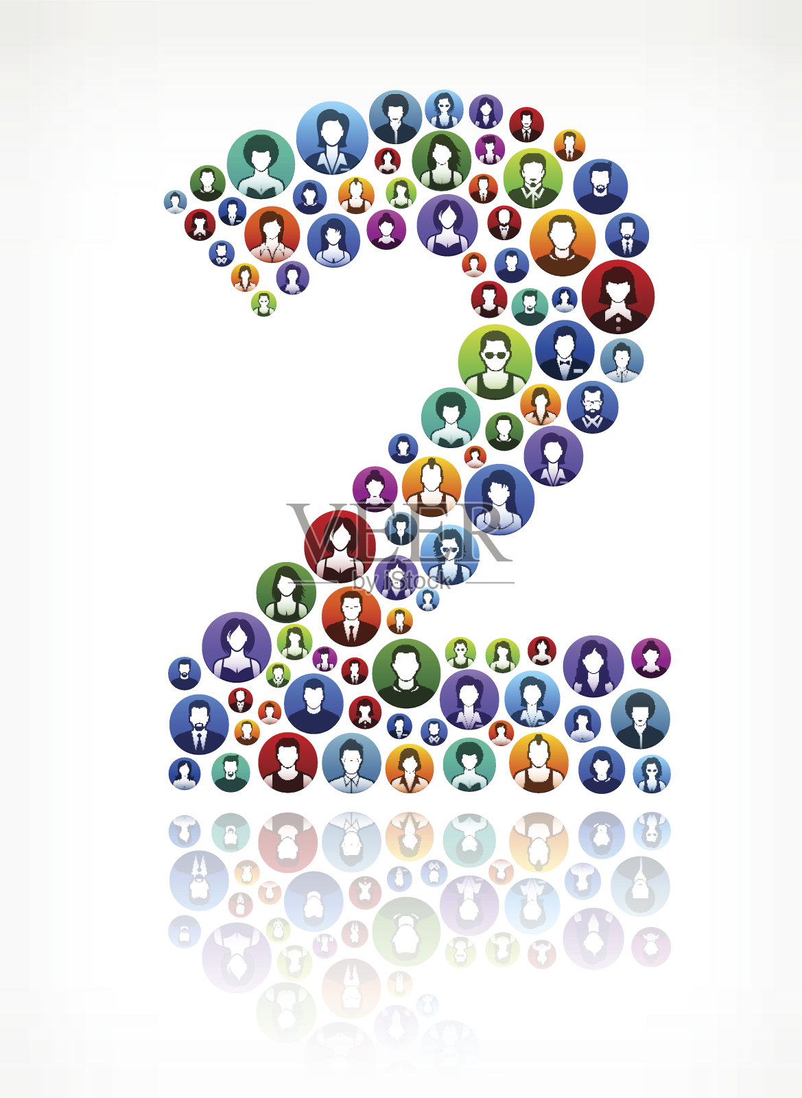 两个人面对社区和交流模式。插画图片素材