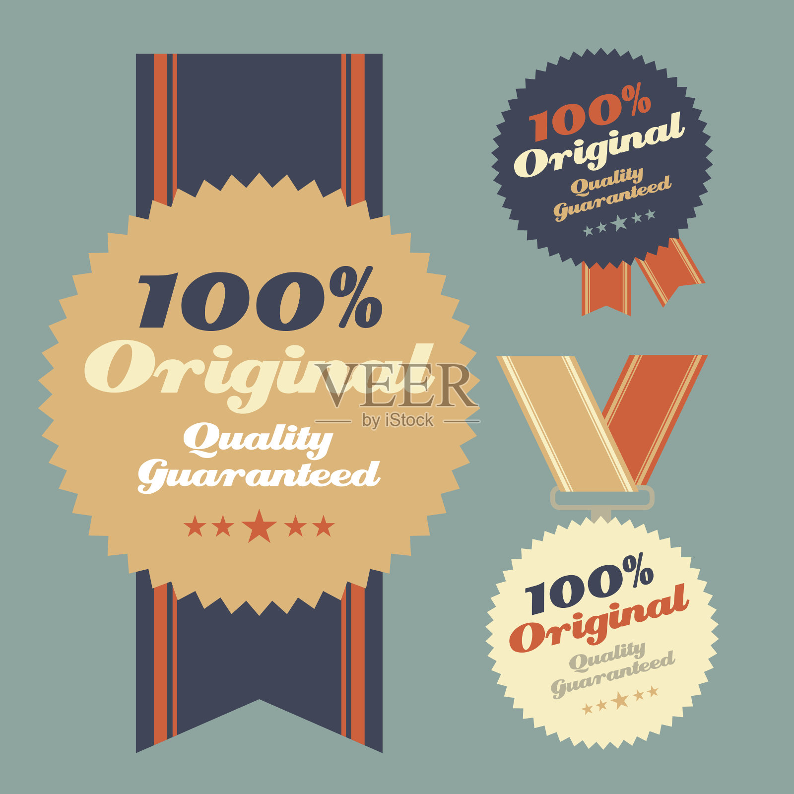 保证原标签纹章插画图片素材