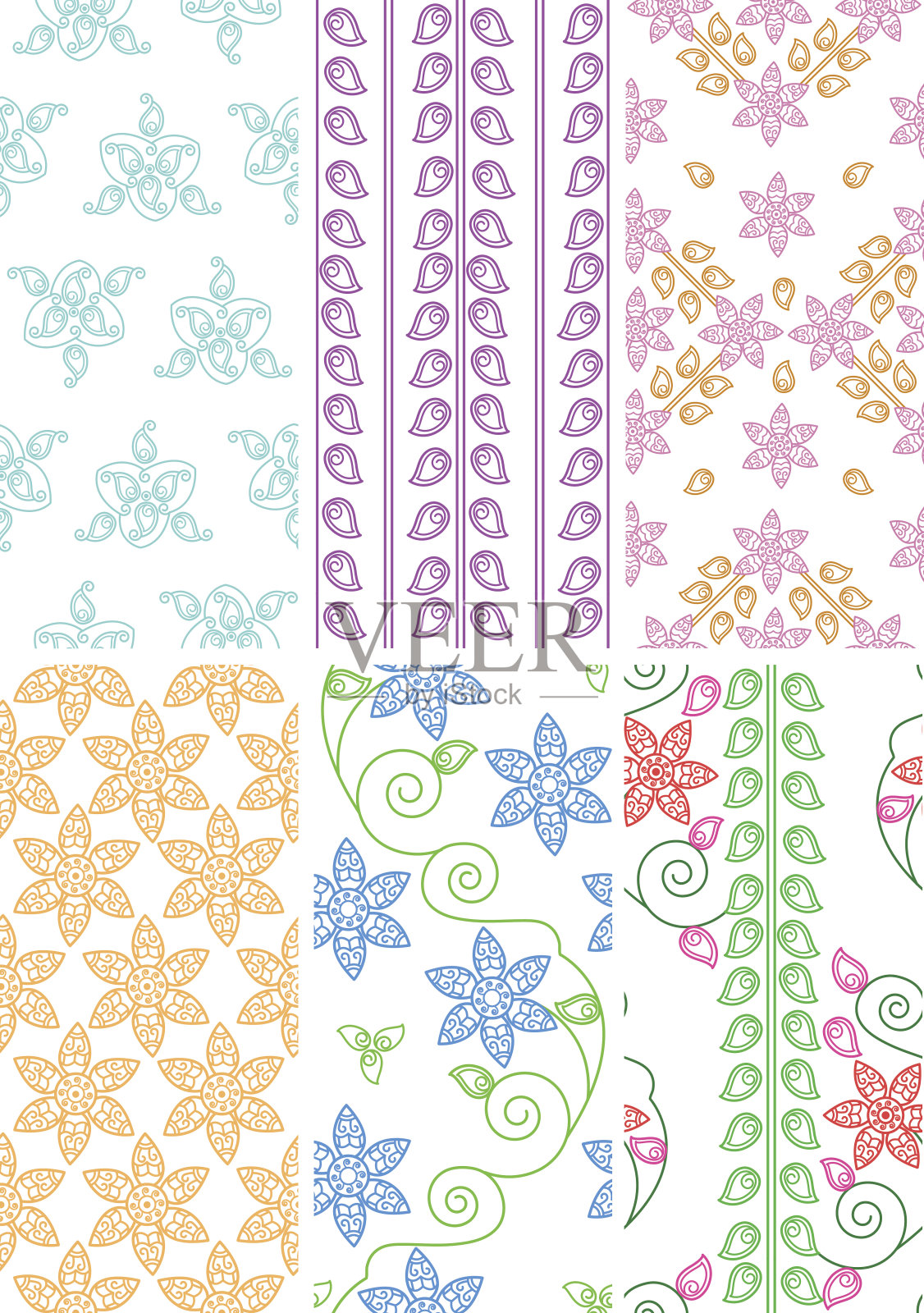 无缝设计套装插画图片素材