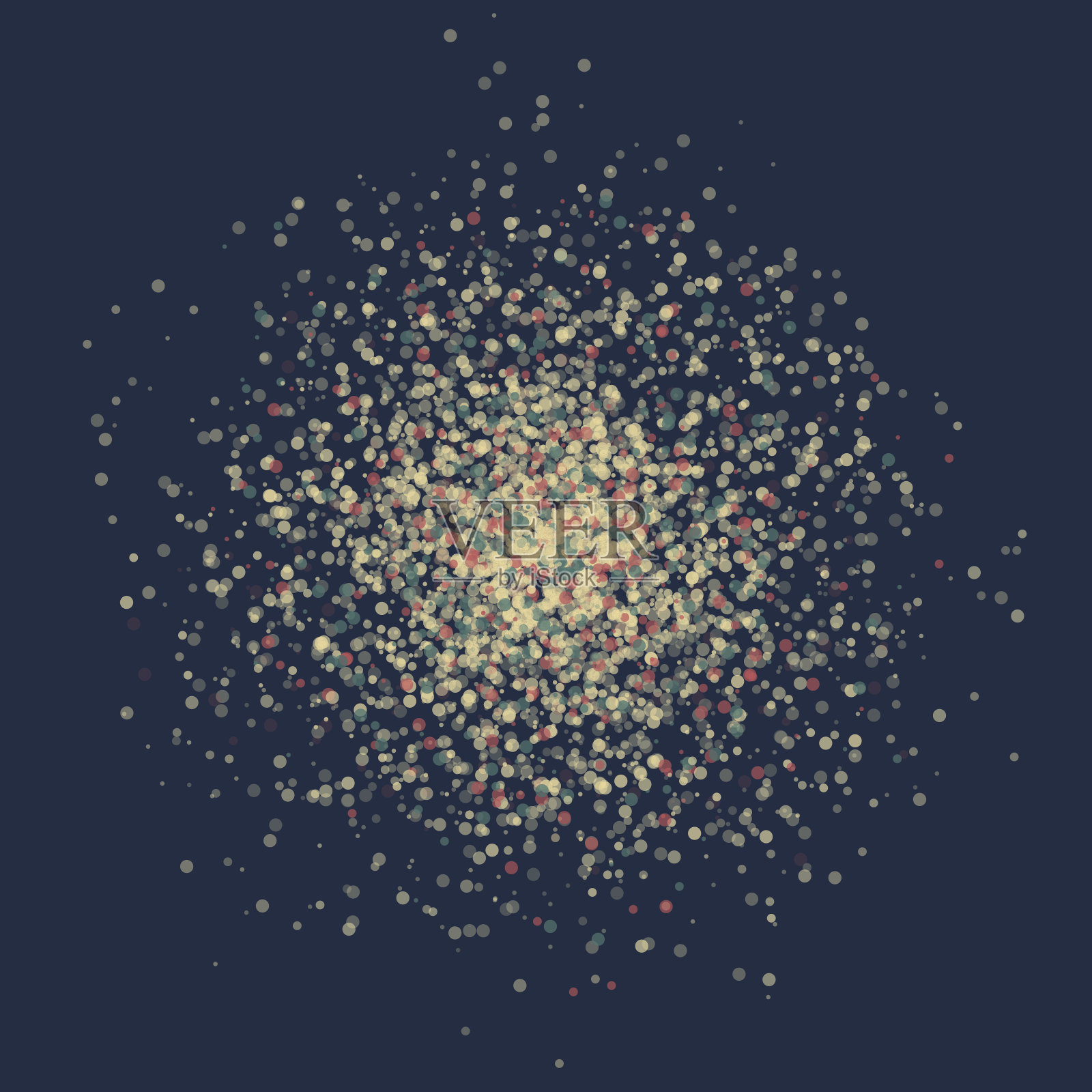 傍晚超新星星团圆图案插画图片素材