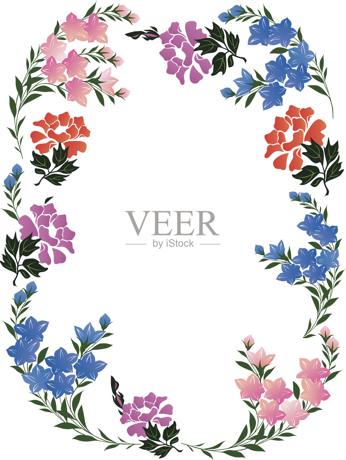 椭圆形的框架插画图片素材