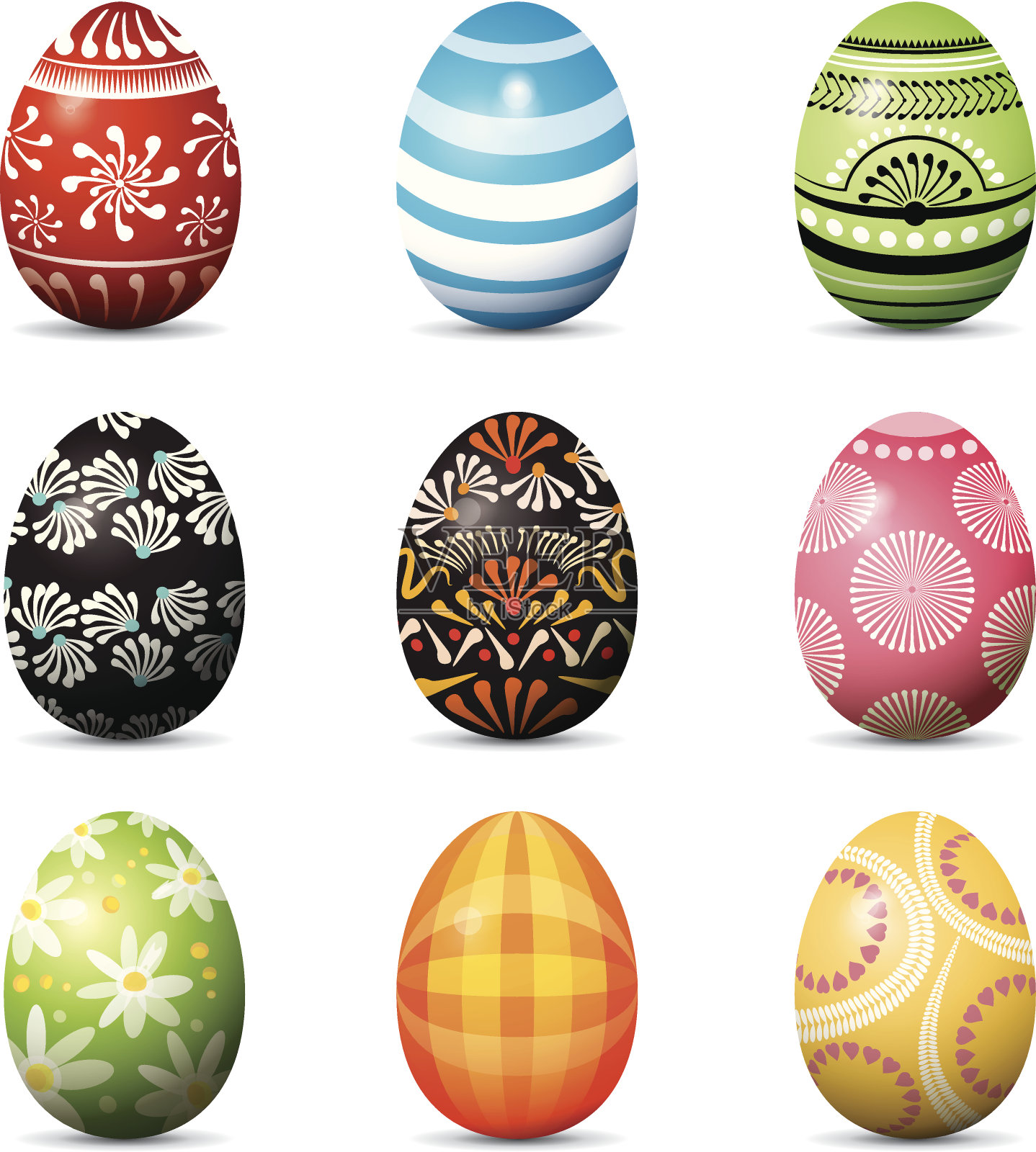 复活节彩蛋插画图片素材