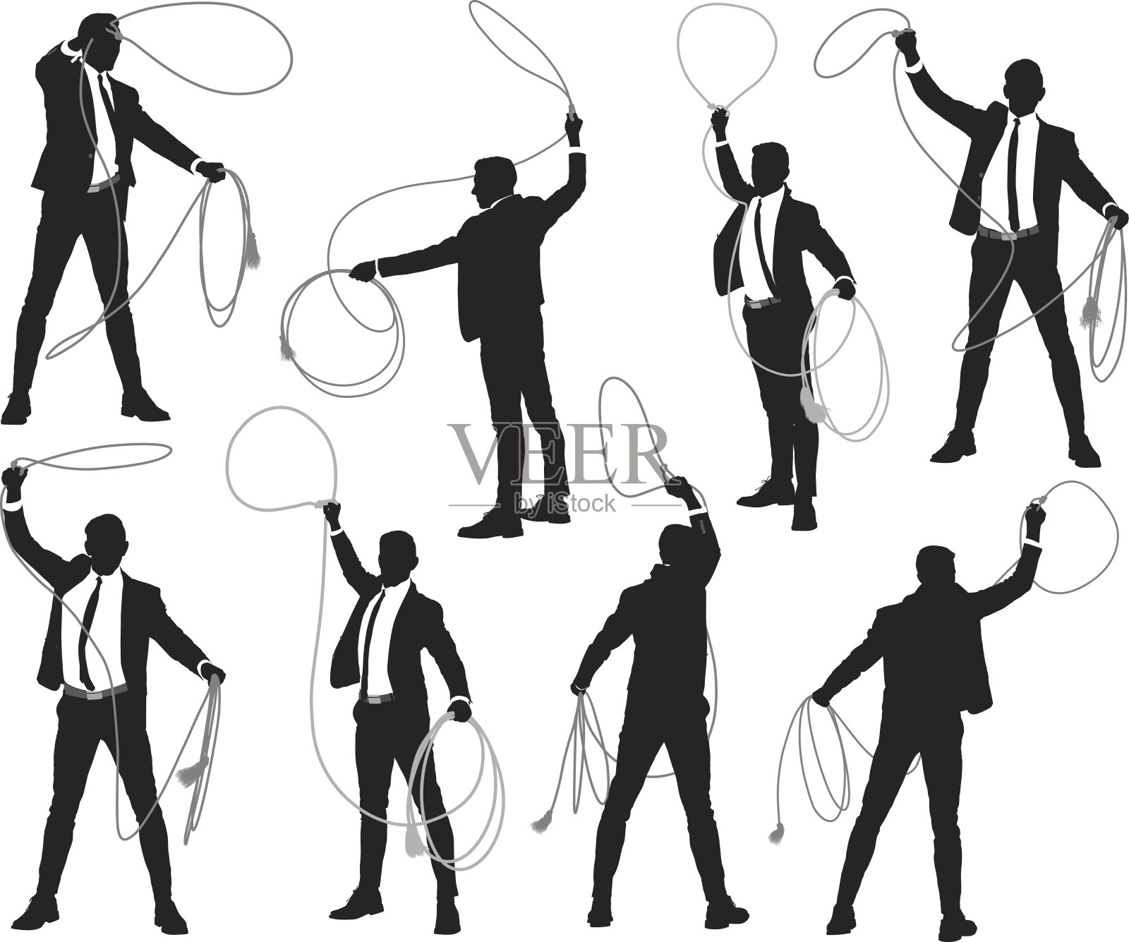 商人套索插画图片素材