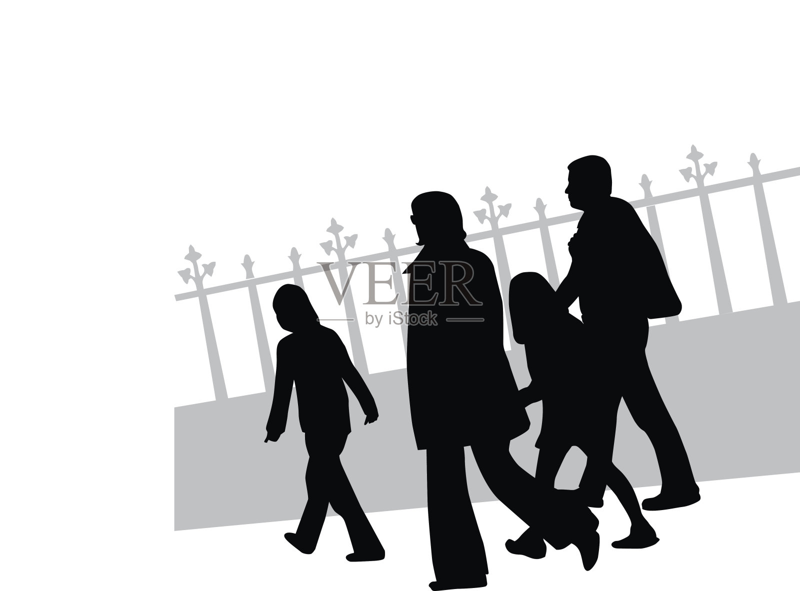 家人郊游插画图片素材