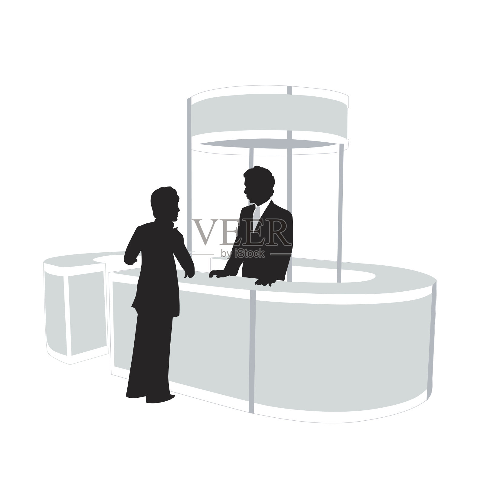 信息亭插画图片素材