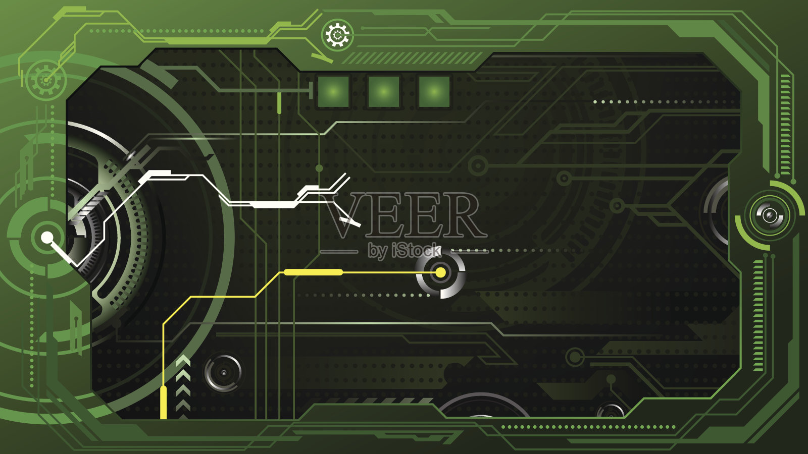 高技术接口框架插画图片素材