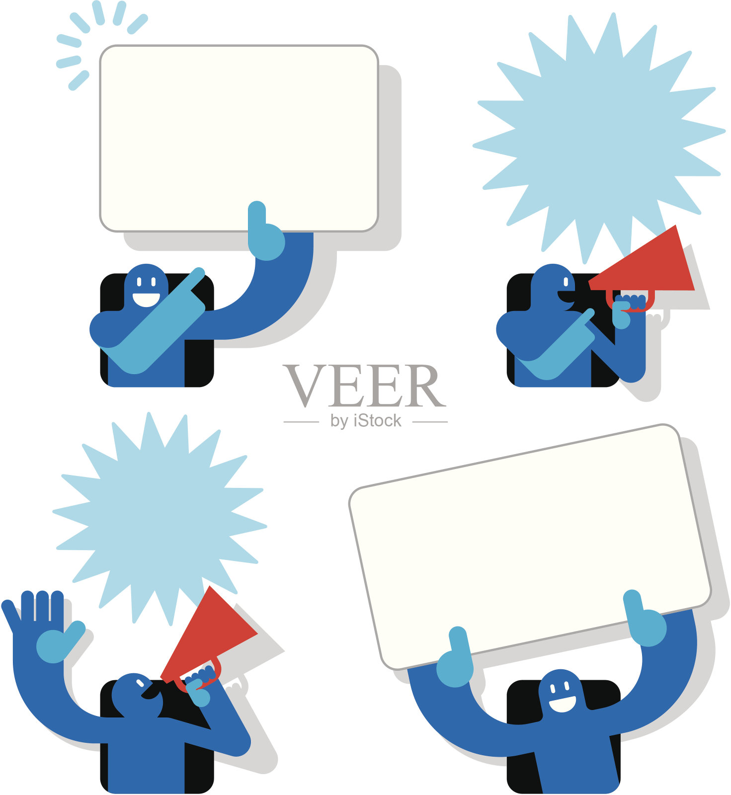 偶像人物在窗口发表声明插画图片素材