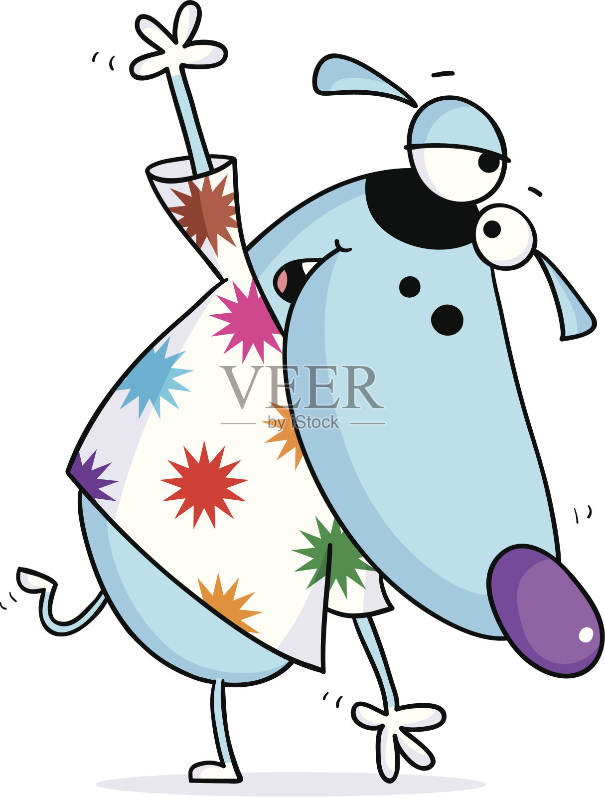 疯狂的狗东西插画图片素材