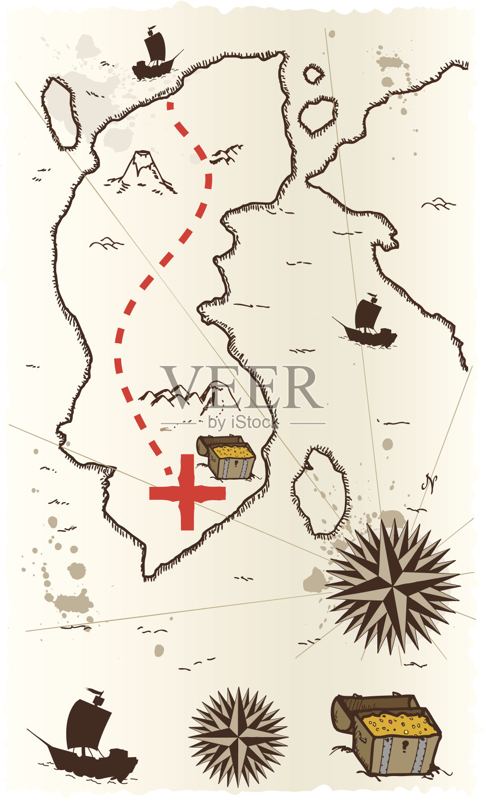 矢量地图插画图片素材