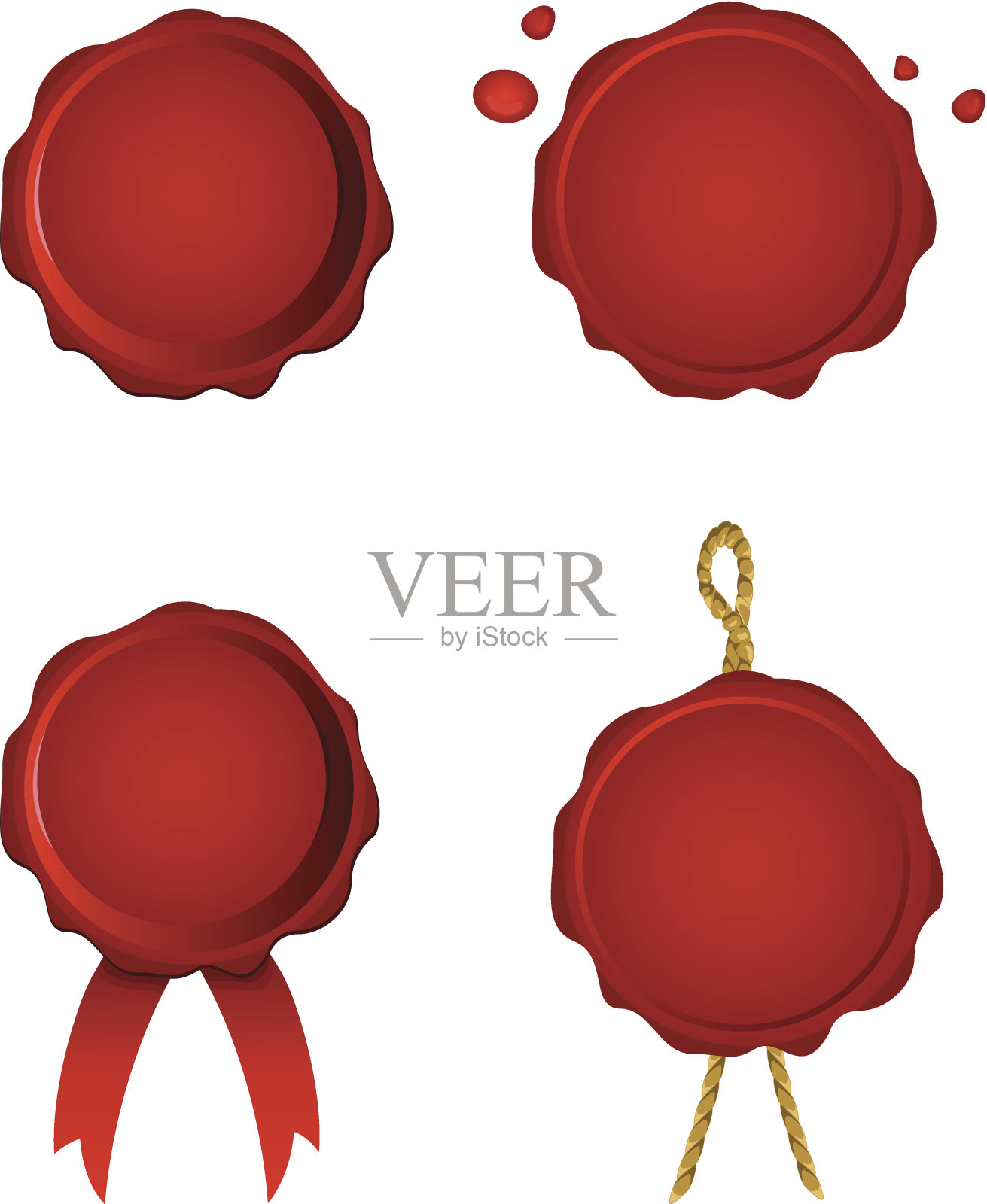 蜡密封插画图片素材