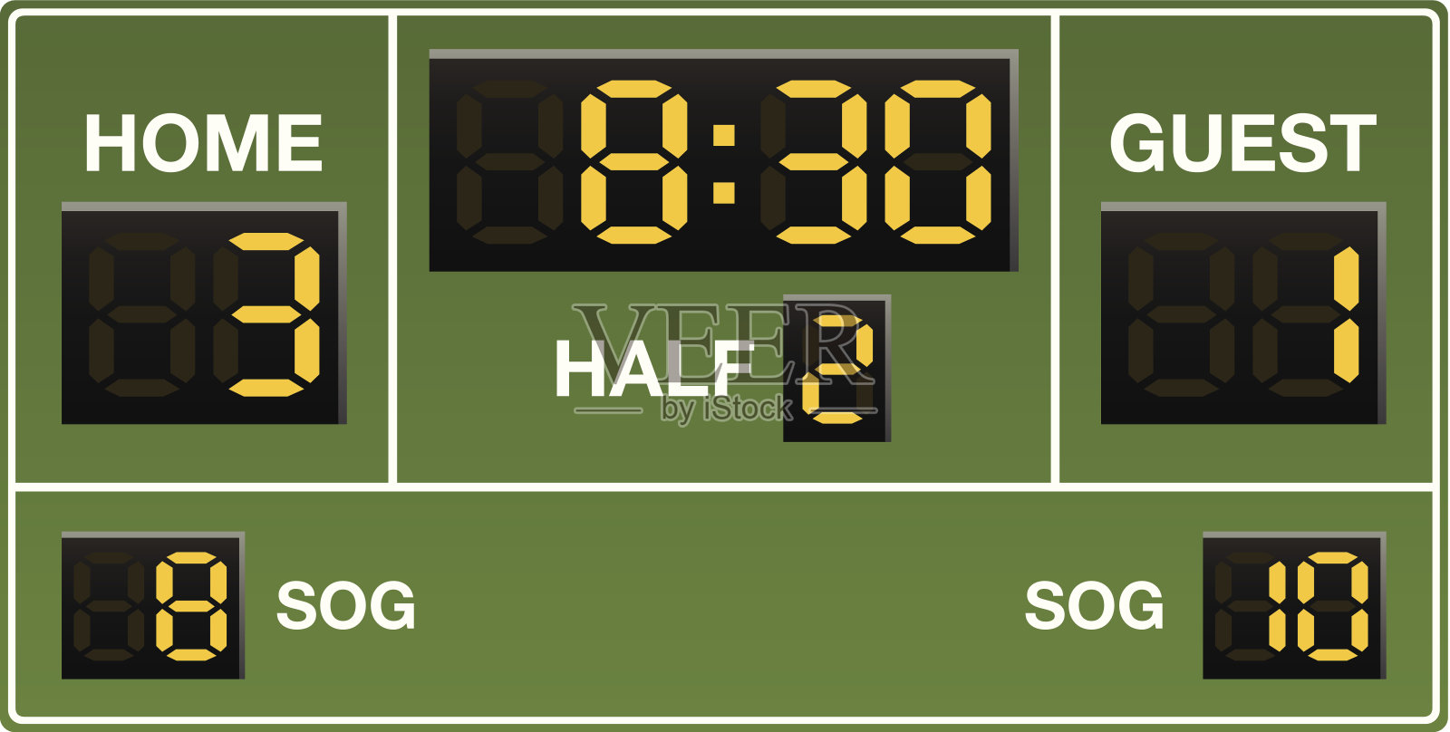 足球记分板插画图片素材