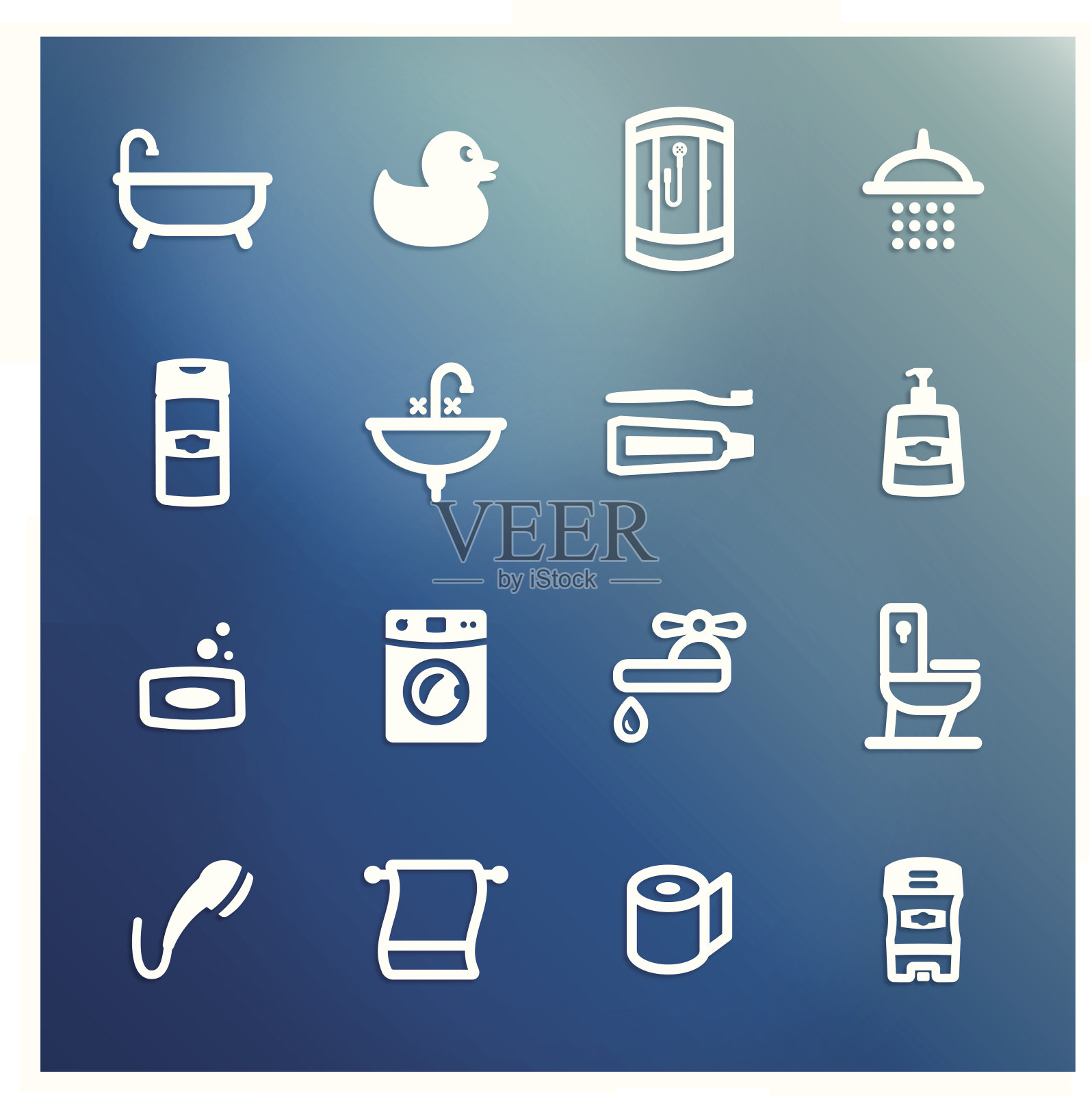 浴室的图标图标素材