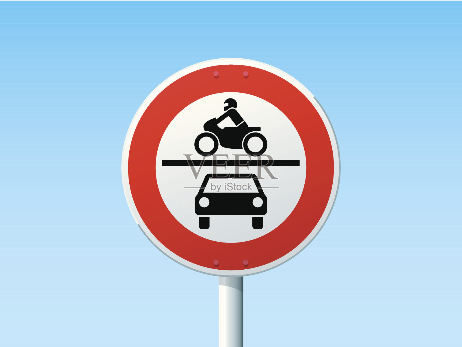 德国路标禁止机动车进入设计元素图片