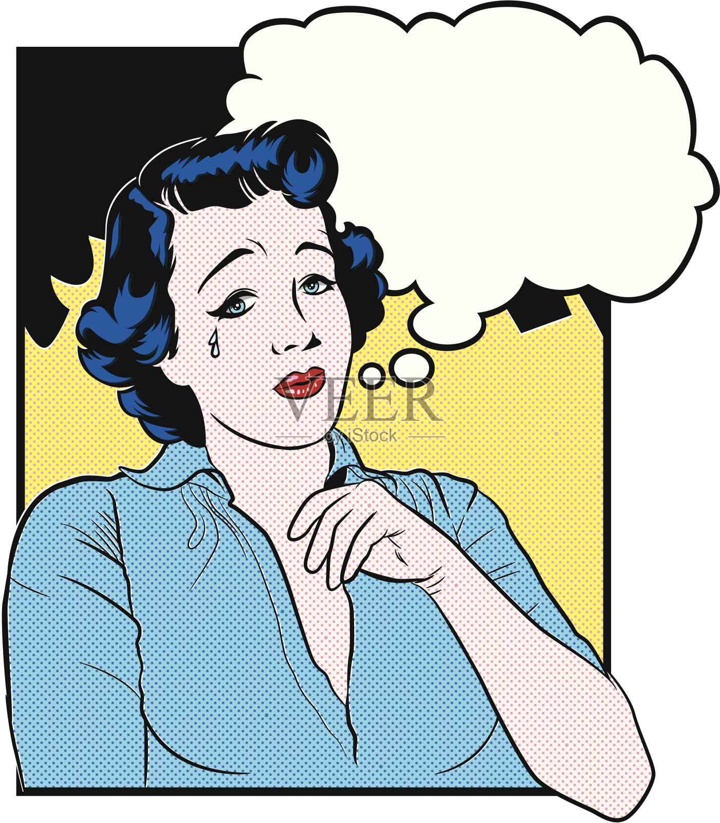 痛苦的女人插画图片素材