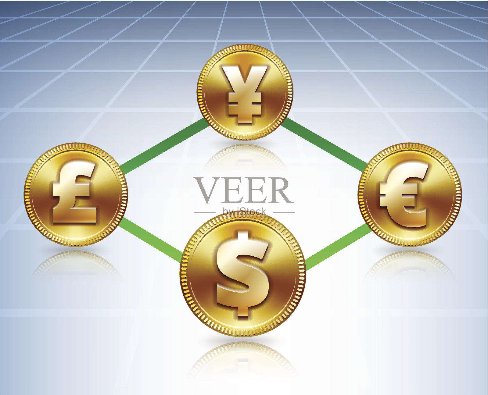 国际金币交易所插画图片素材