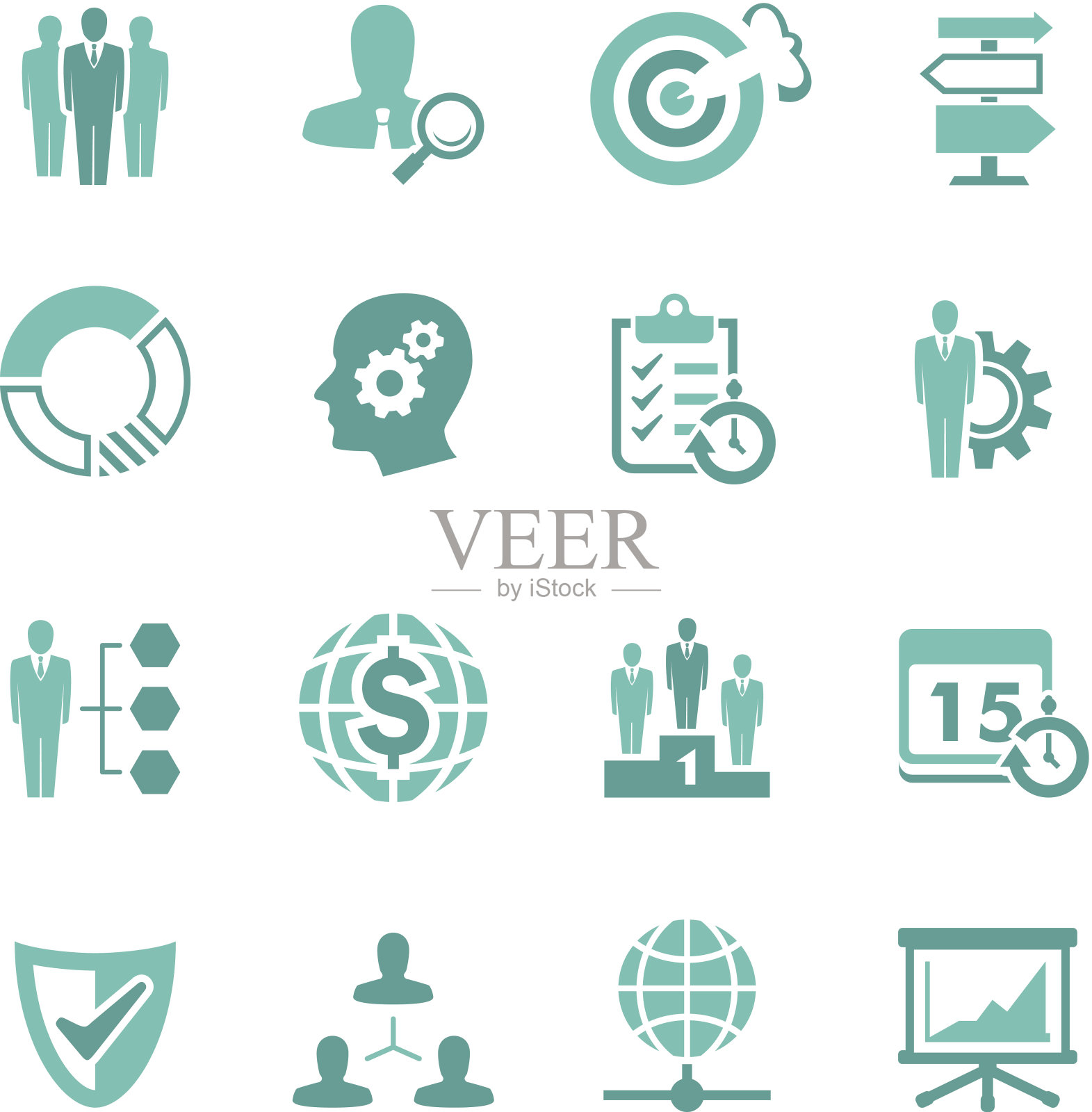 绿松石商业图标集图标素材