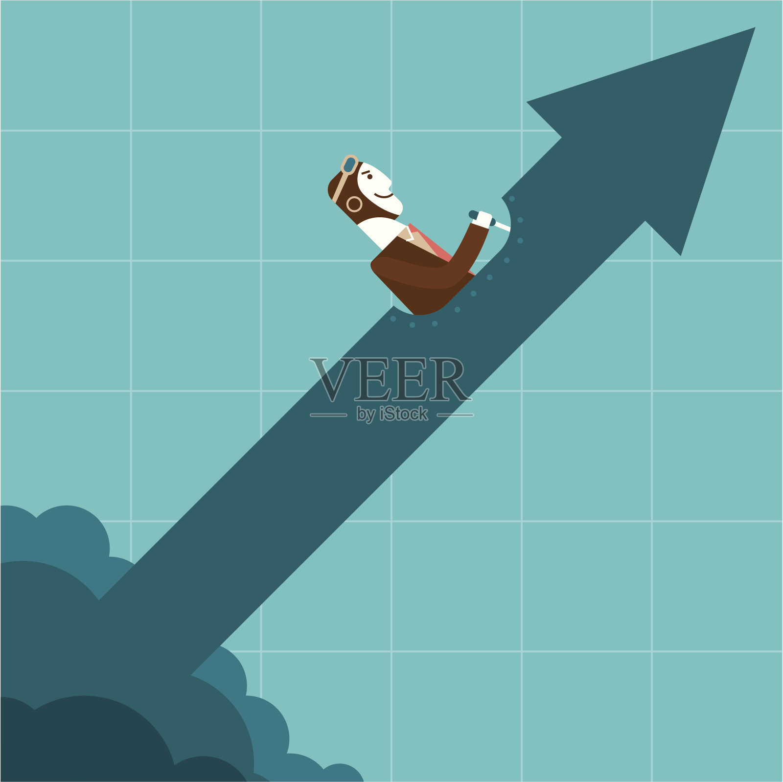 上升插画图片素材