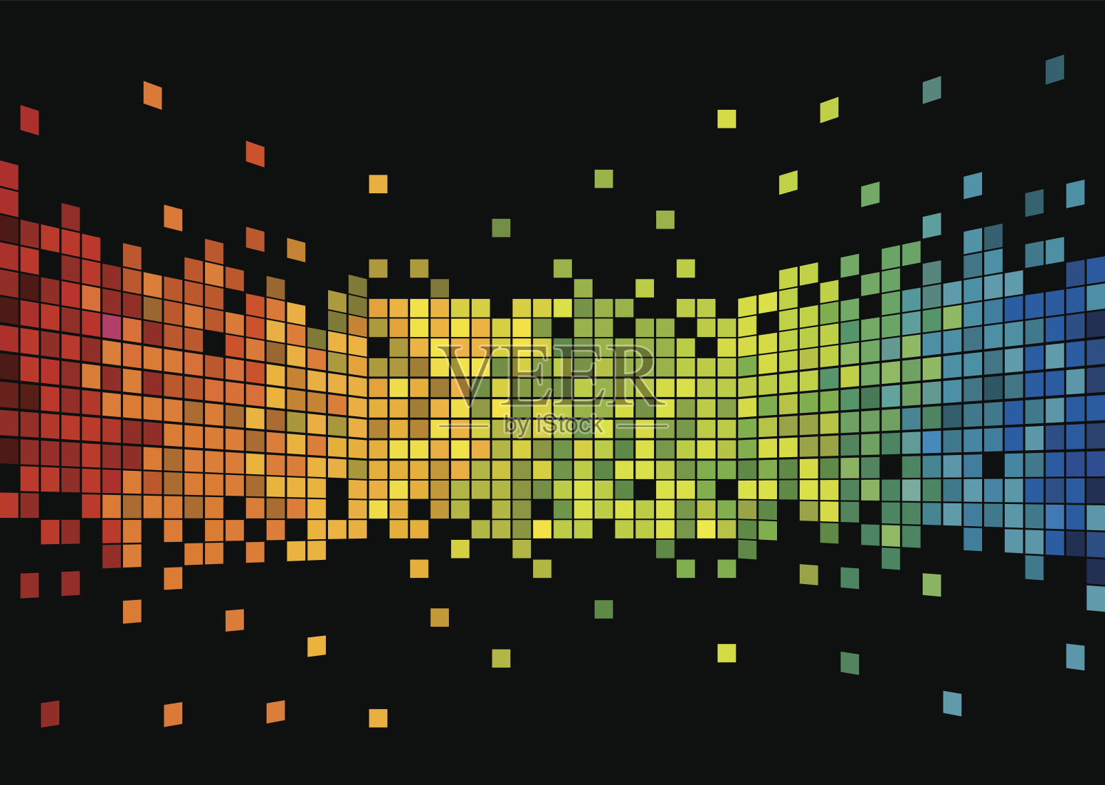 彩色像素设计插画图片素材