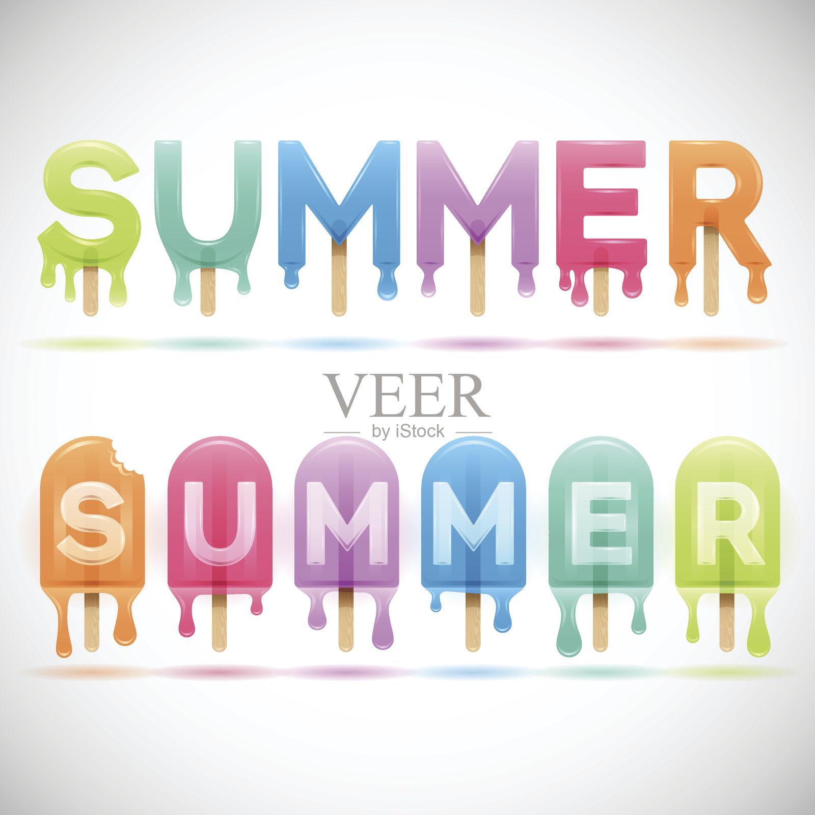 夏季冰棒插画图片素材