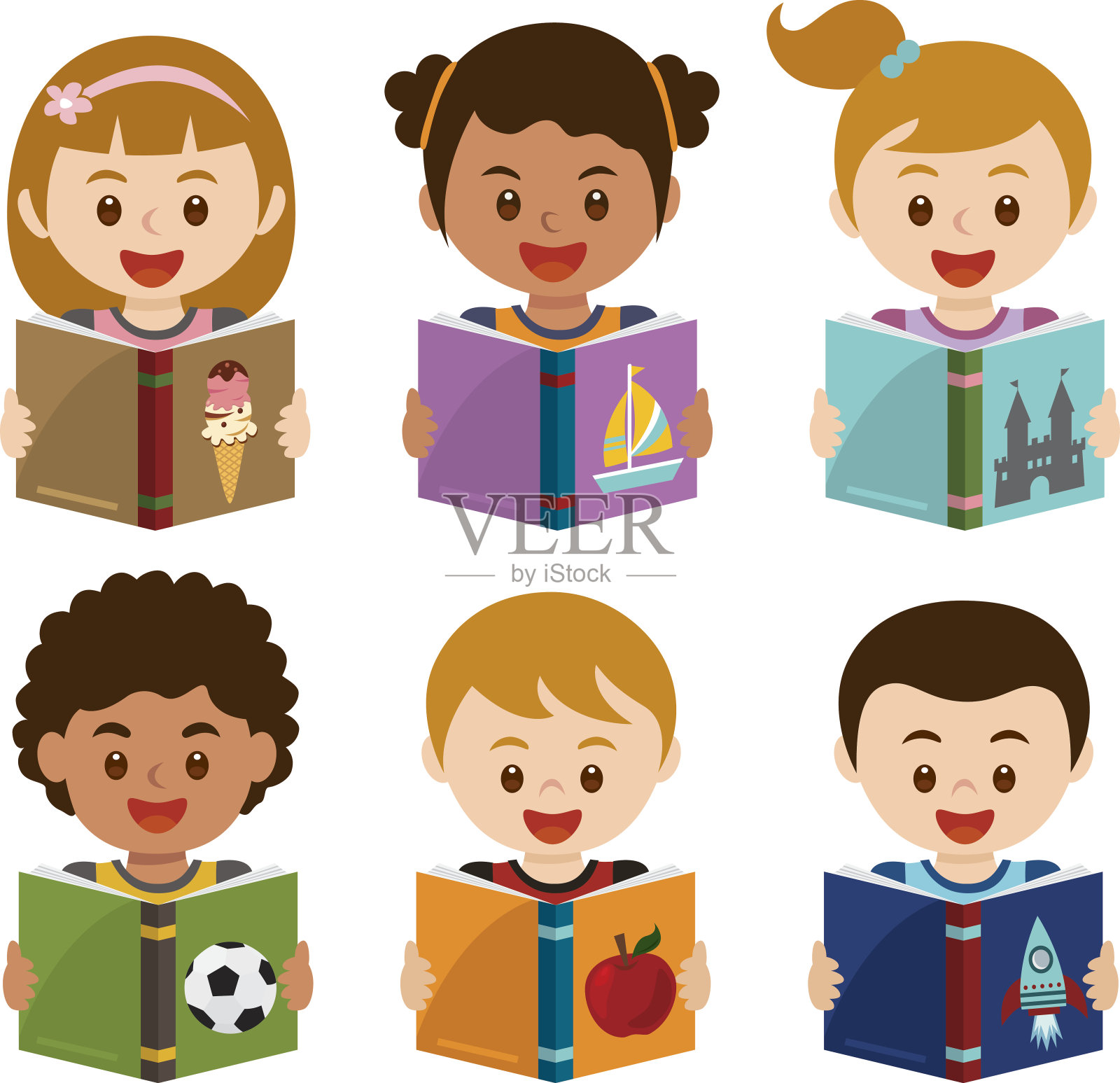 我们喜欢阅读插画图片素材