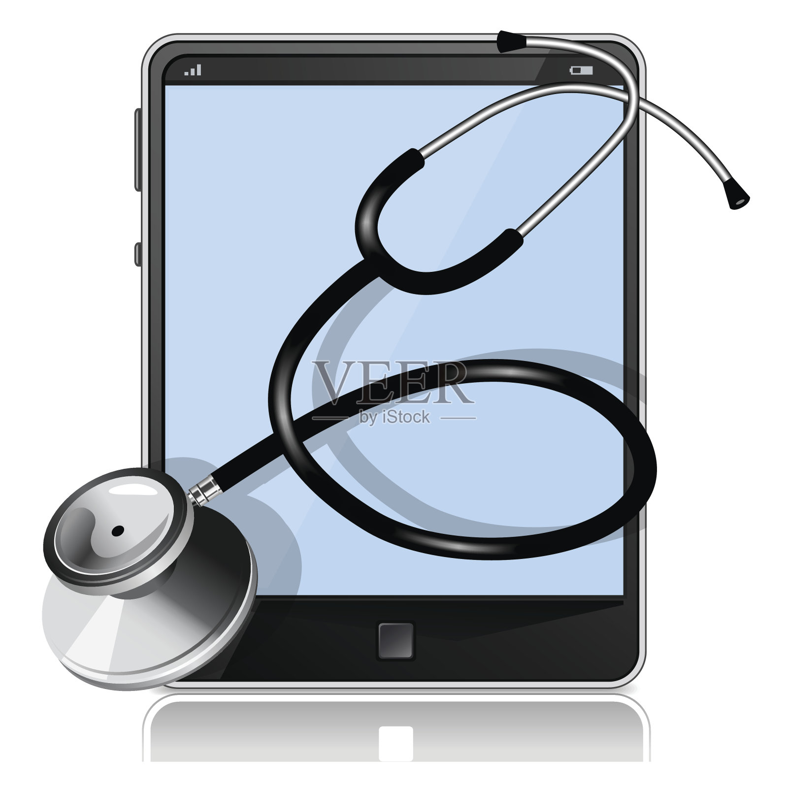 数字化医院插画图片素材