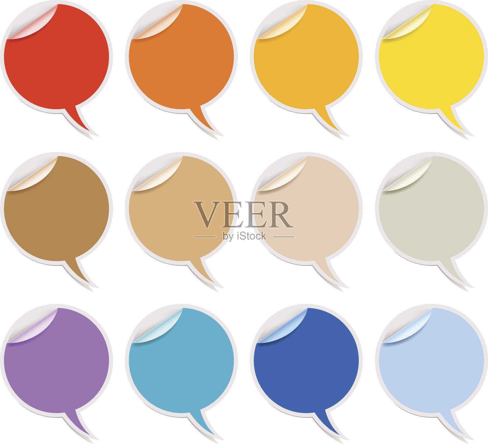 空白的对话框插画图片素材