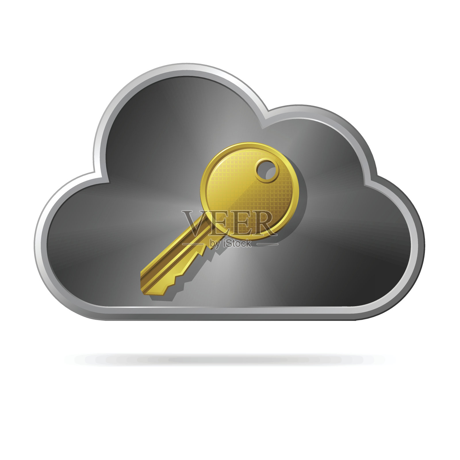 云与关键插画图片素材