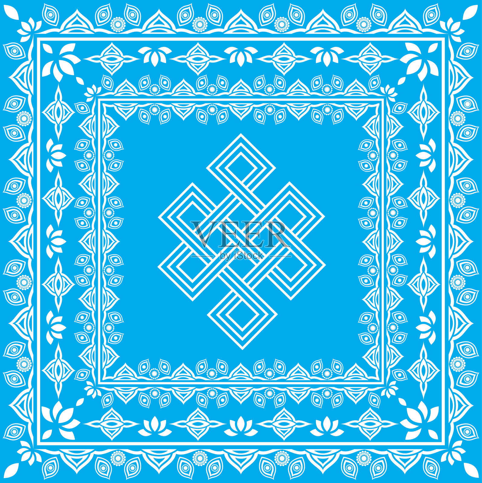 永结西藏象征- 1色插画图片素材