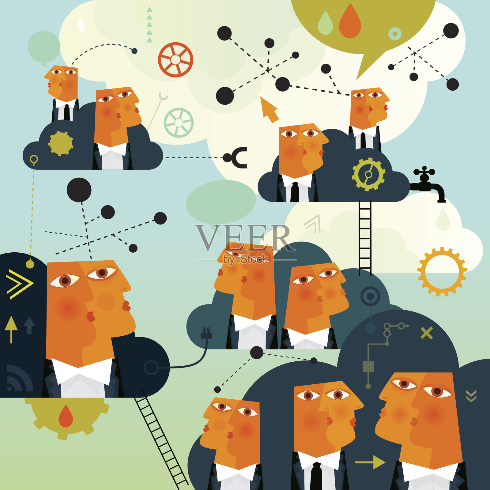 云计算插画图片素材