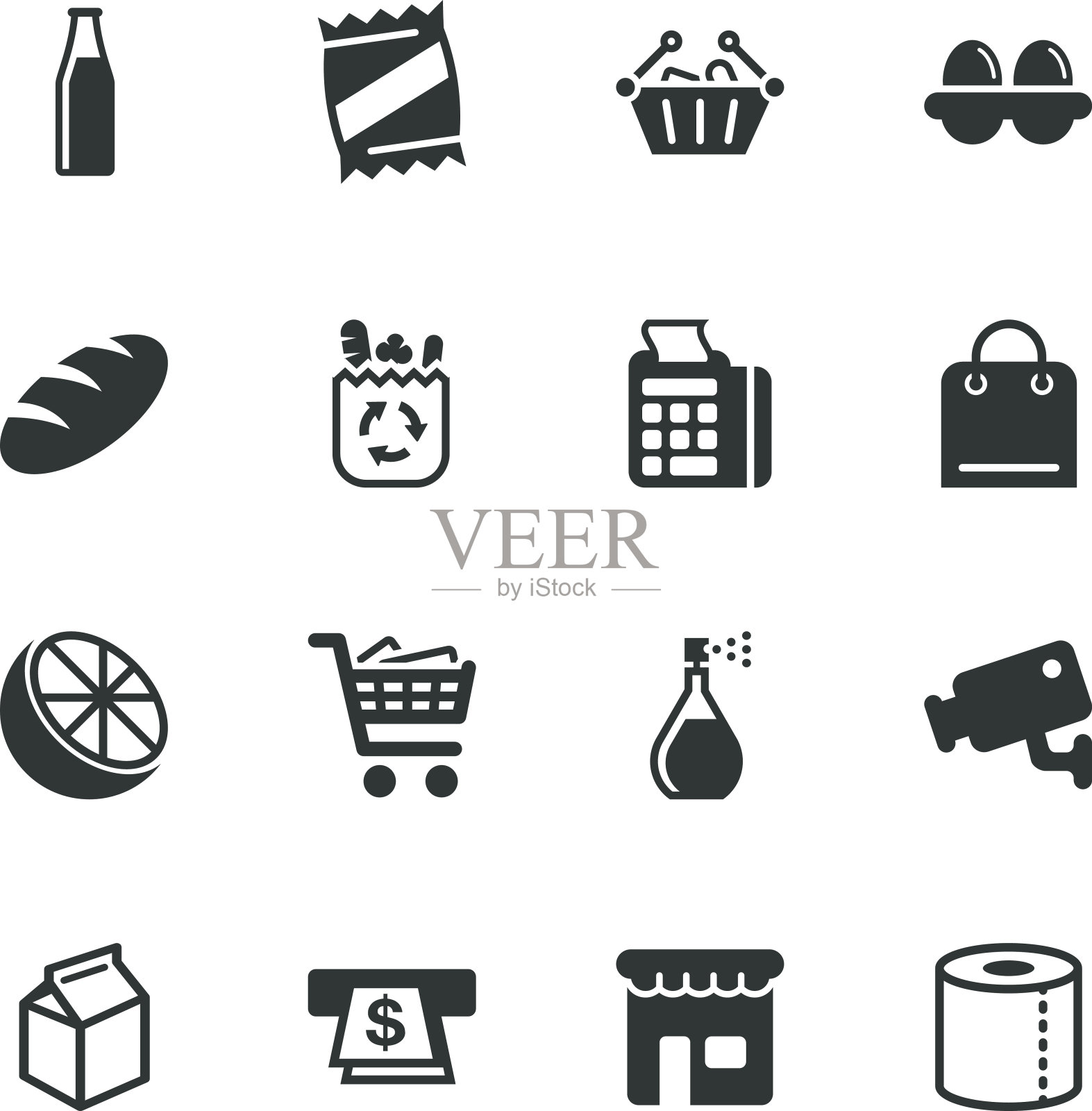 超市轮廓图标图标素材