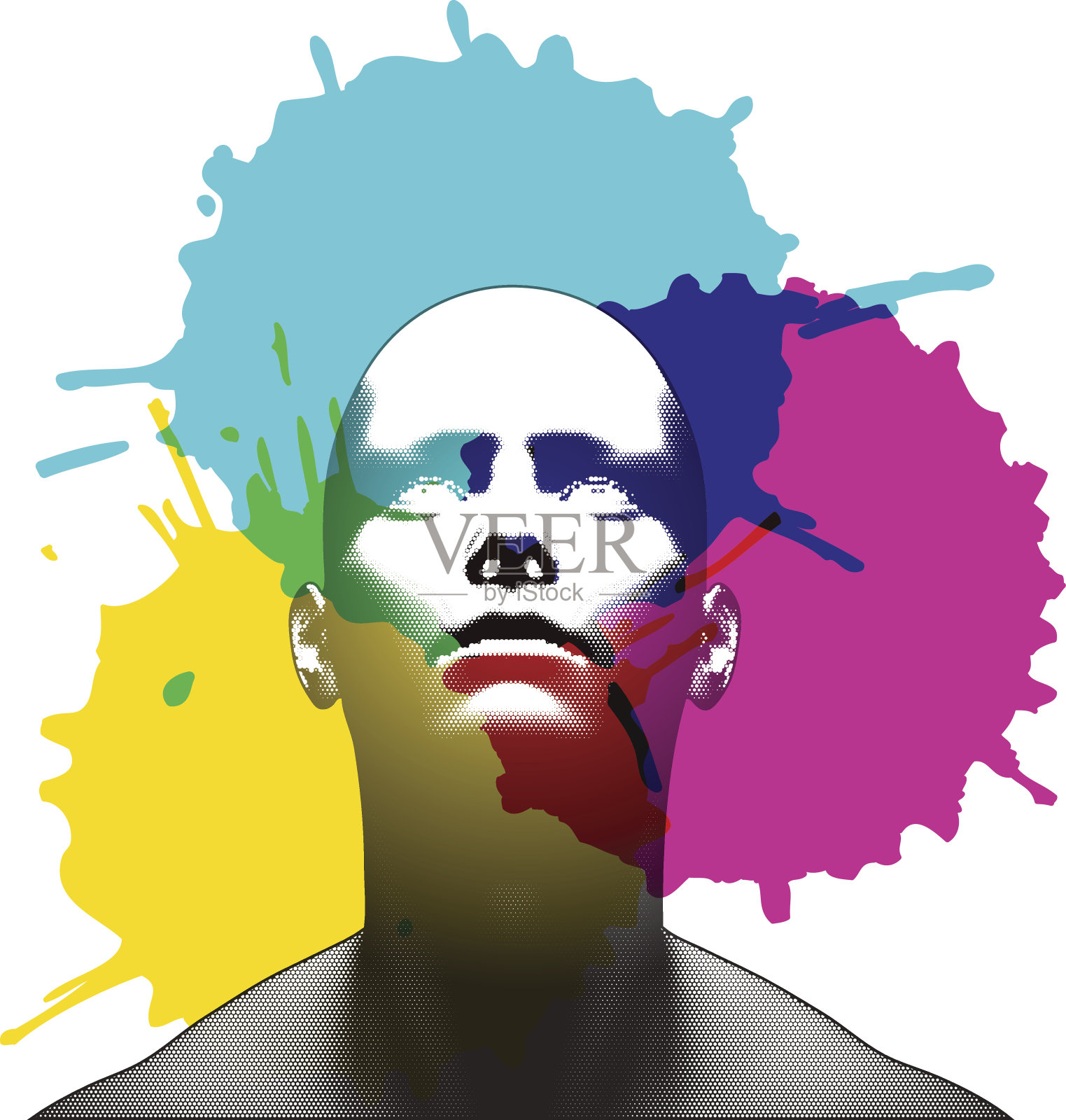 创意色彩思维插画图片素材