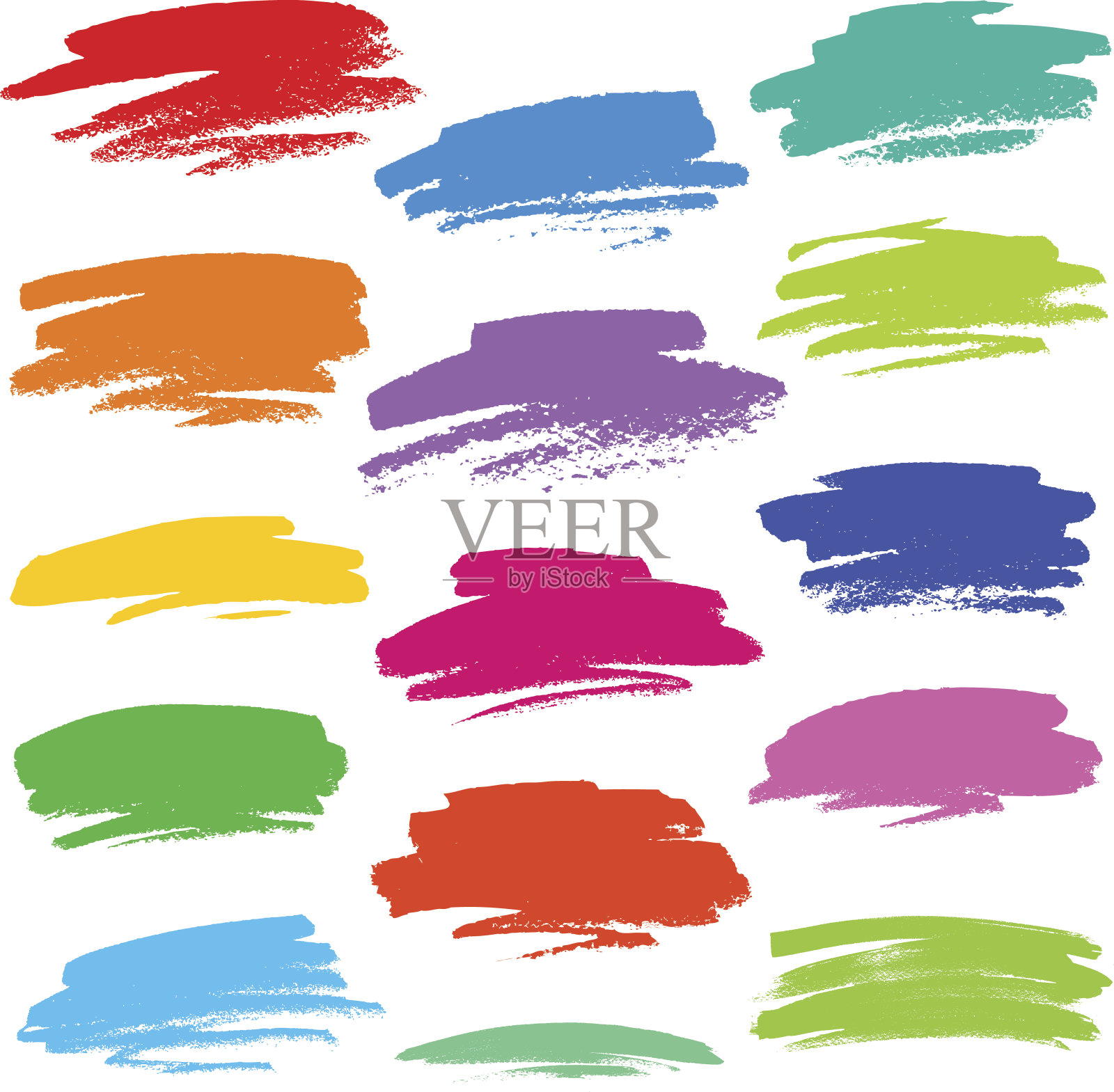 五颜六色的中风插画图片素材