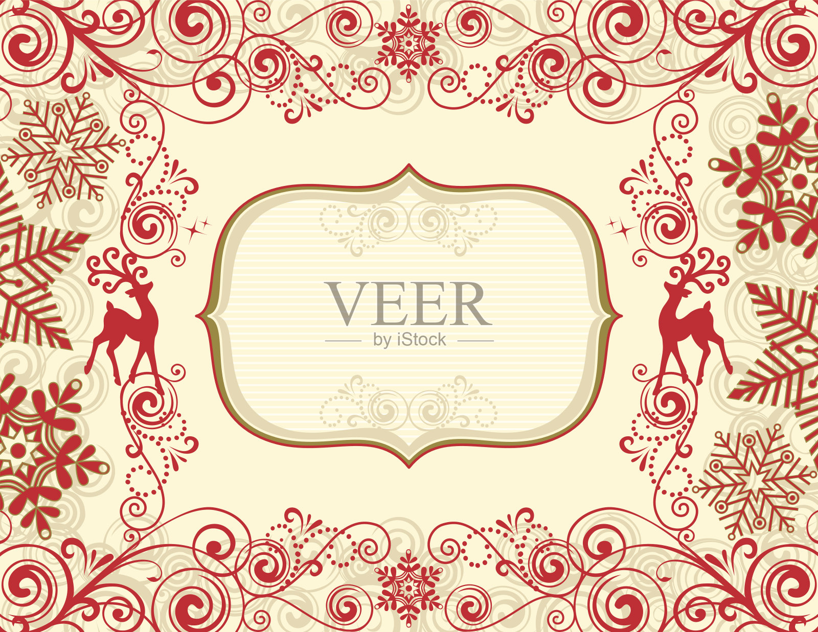 圣诞节的旗帜插画图片素材