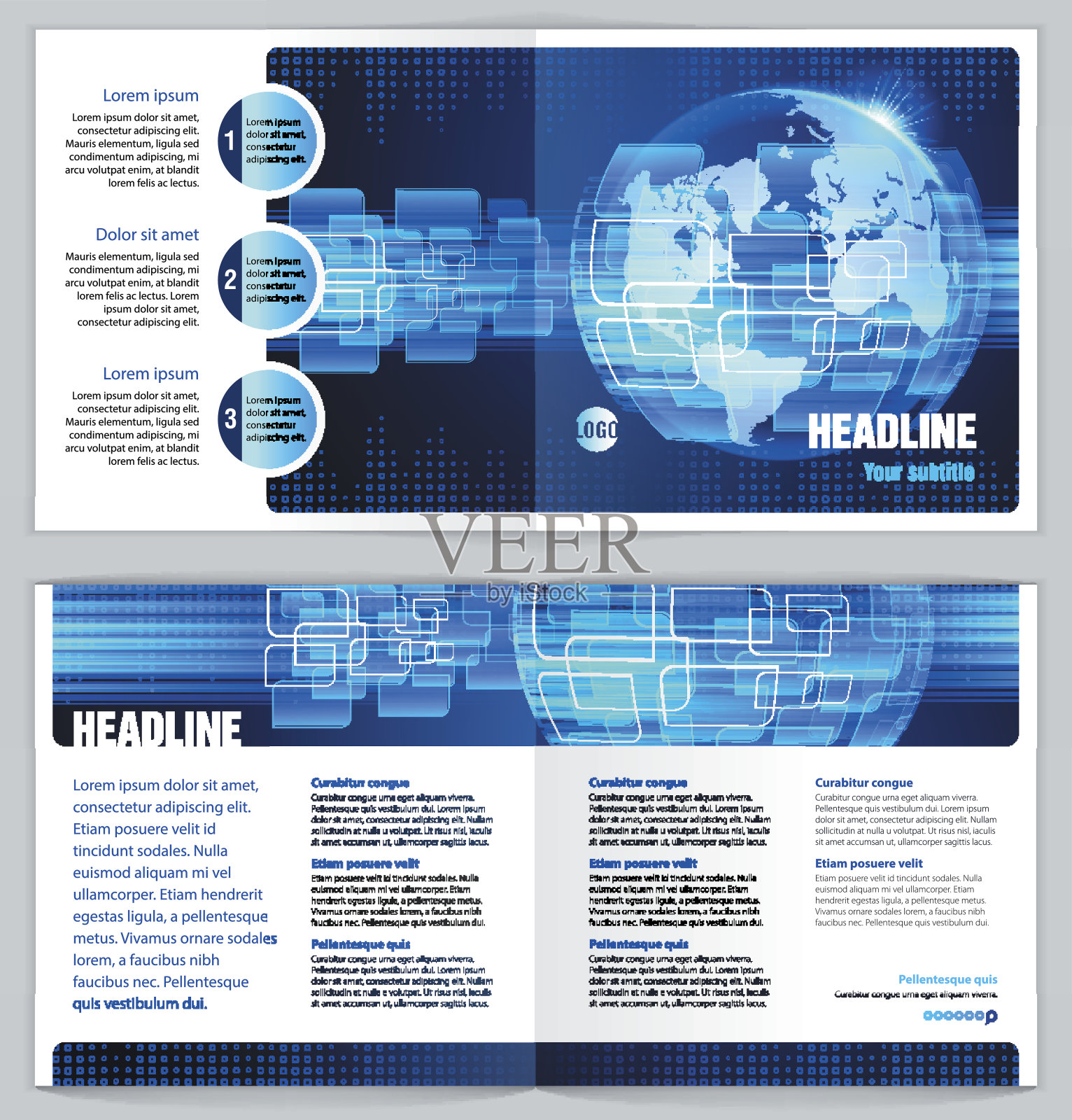 平面设计模板“通讯技术”插画图片素材