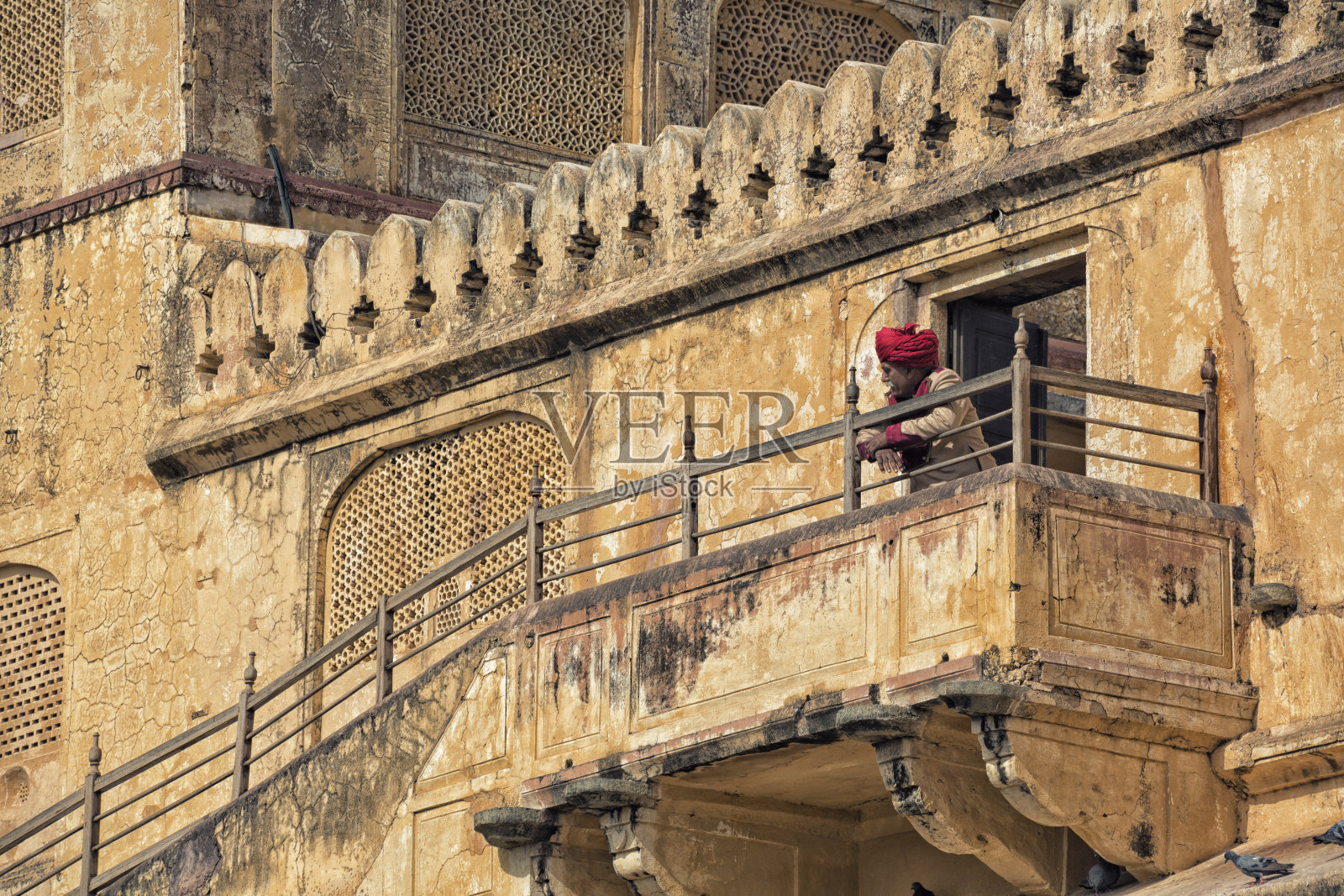 印度斋浦尔的琥珀堡照片摄影图片