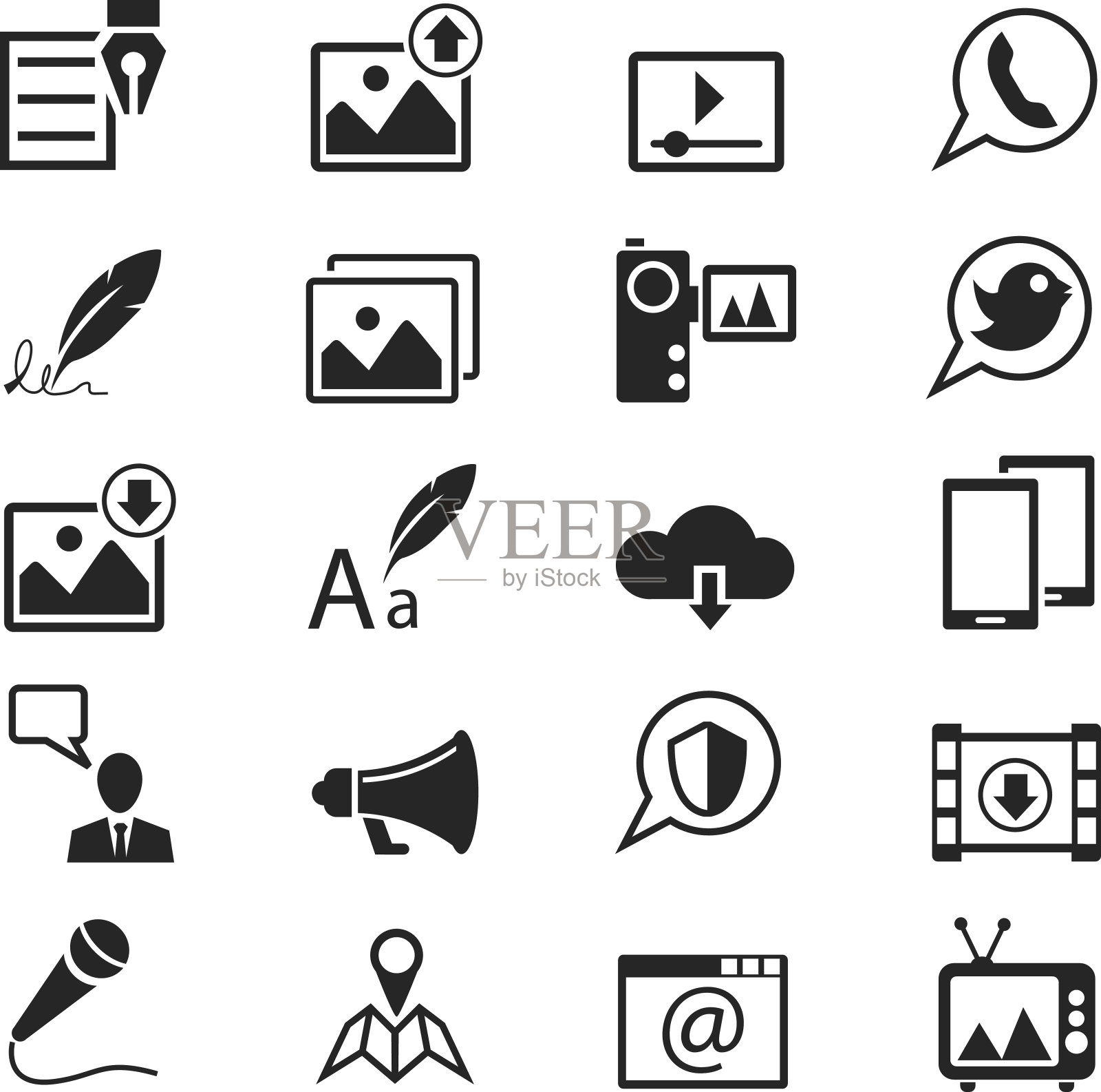 社交媒体图标图标素材