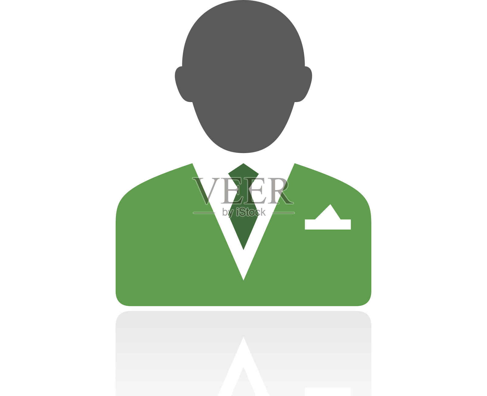 白色背景上的商人图标。设计元素图片