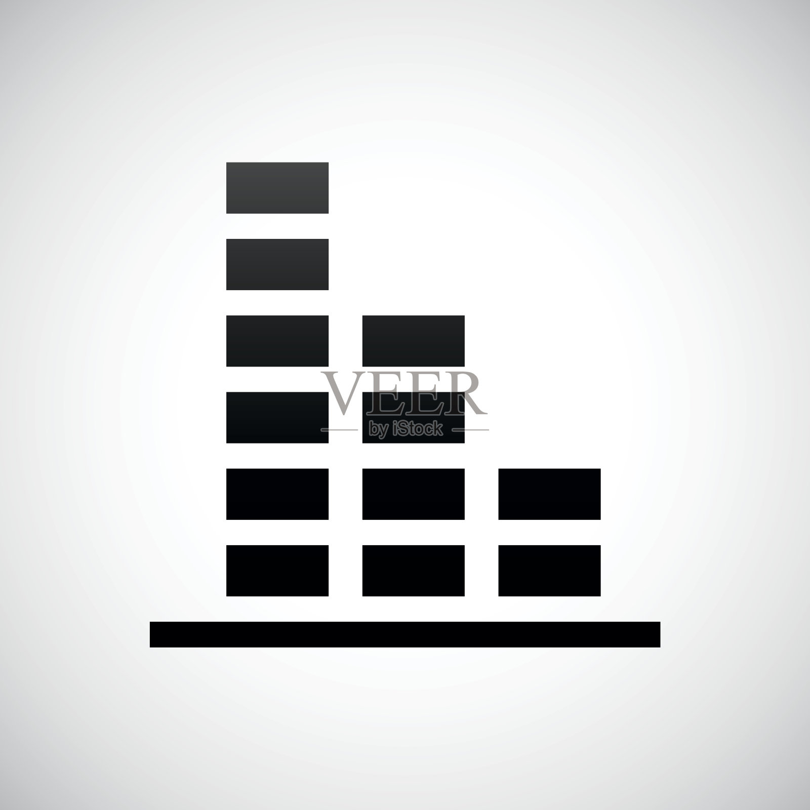 条形图图标上的白色背景。图标素材