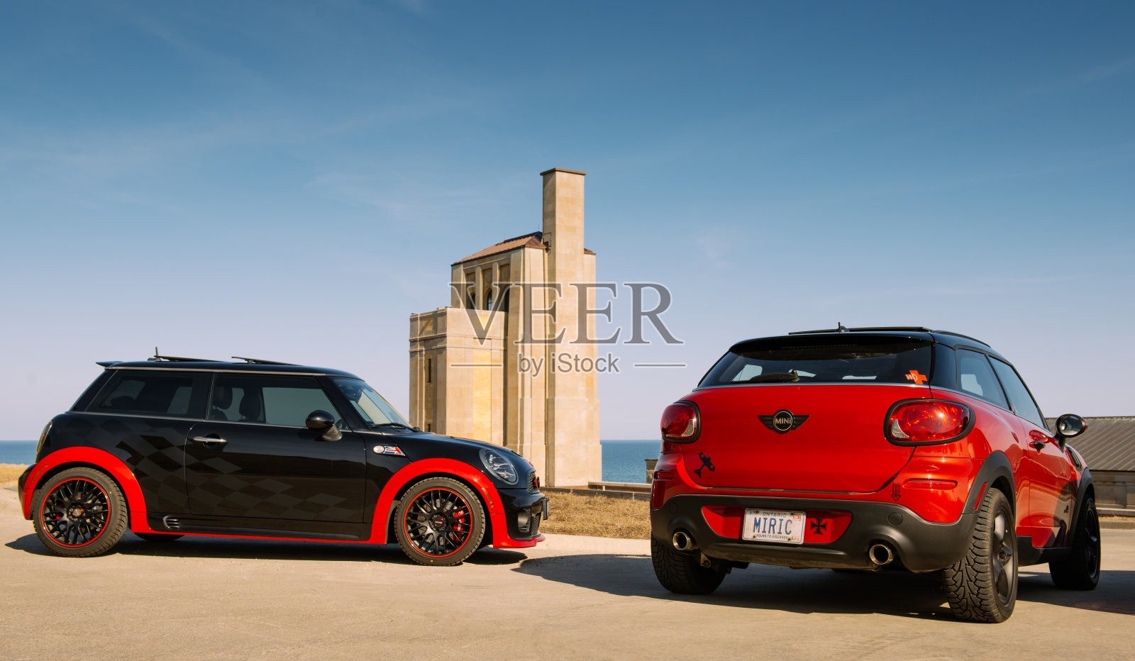 迷你库珀世代在春天的时间照片摄影图片