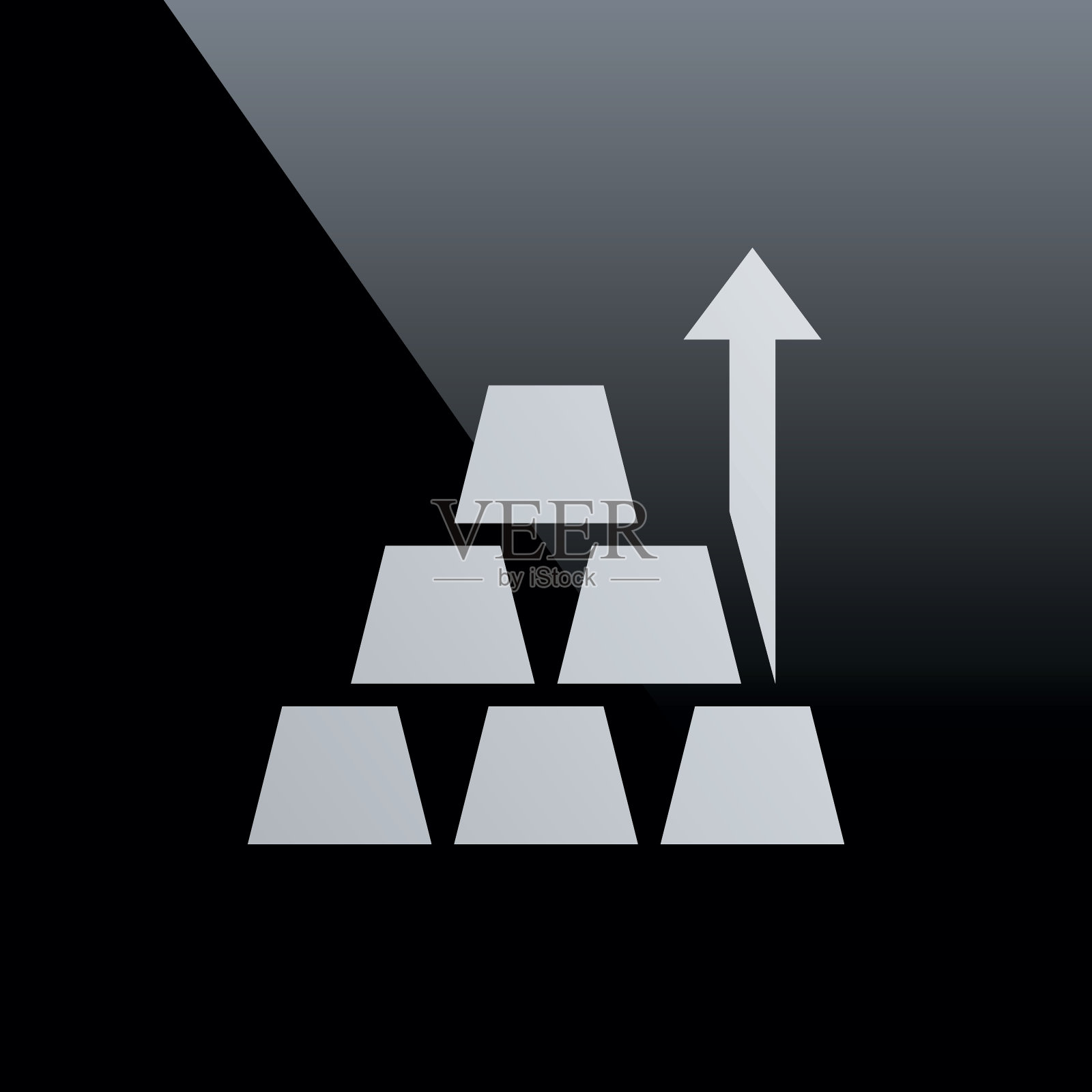 黑色背景上的金色图标。图标素材
