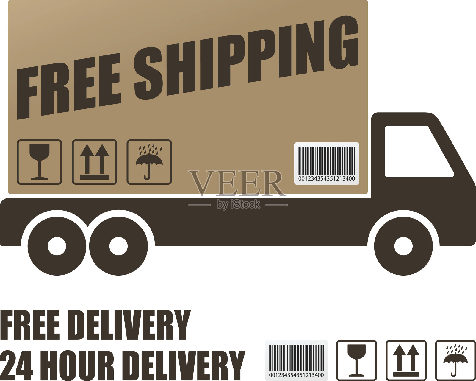 免费送货插画图片素材