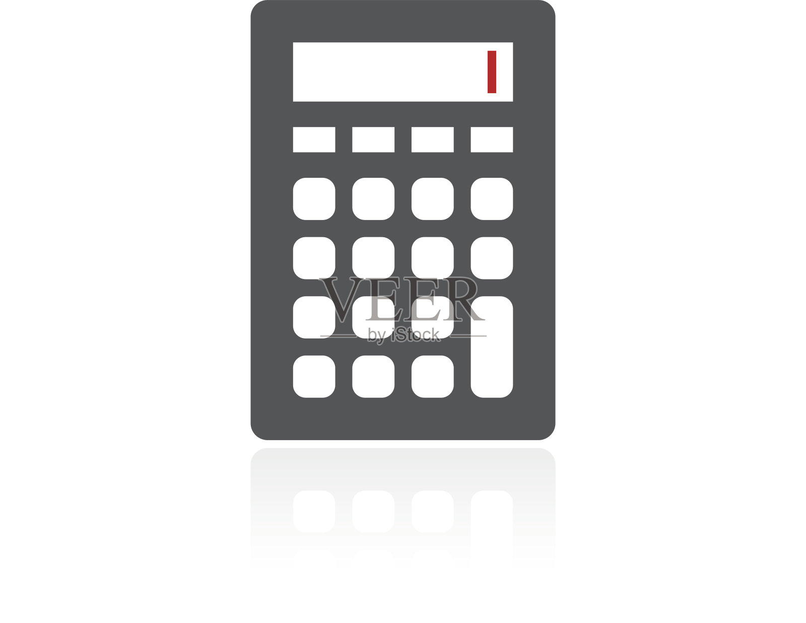 计算器图标上的白色背景。插画图片素材