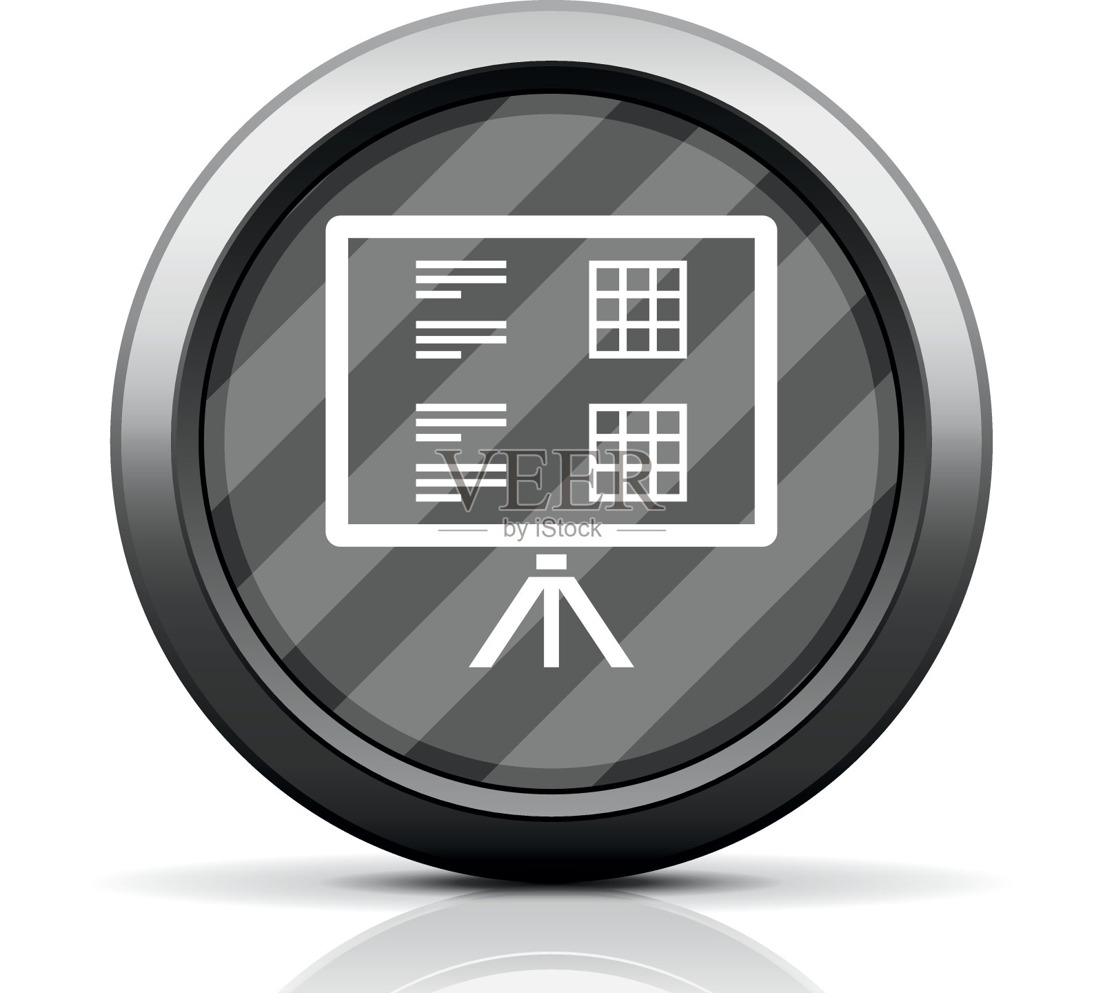 圆形按钮上的表示图标。图标素材