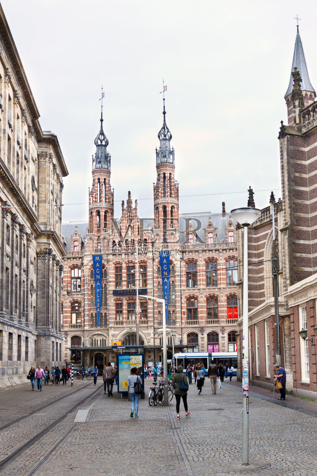 前阿姆斯特丹邮政总局，荷兰。照片摄影图片